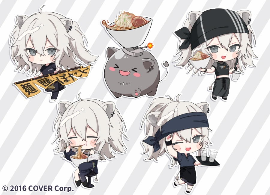 From Shishiro Botan x Yaro Ramen Collaboration SD Illustration by Reo Fujisaki