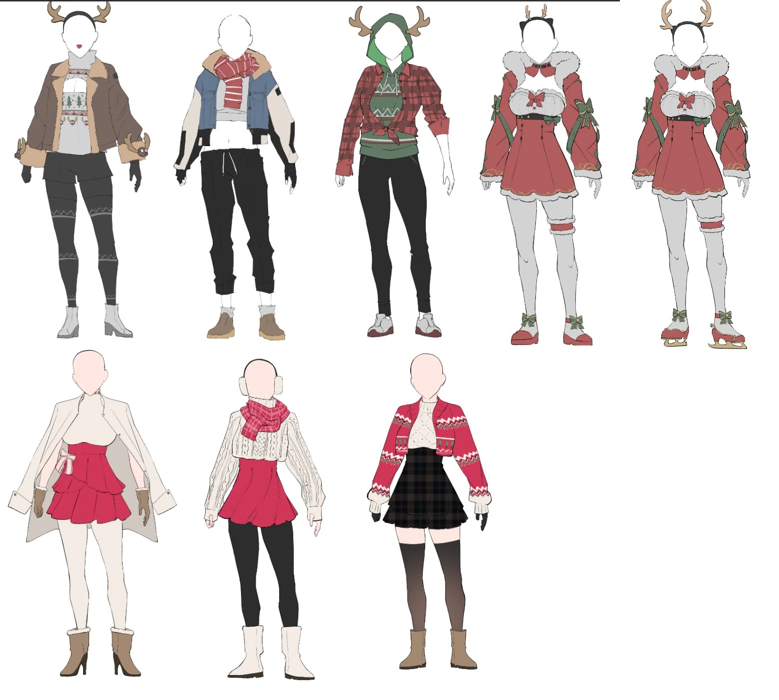 Christmas Outfit 2023 Concept Scraps by KuroiEnpitsu