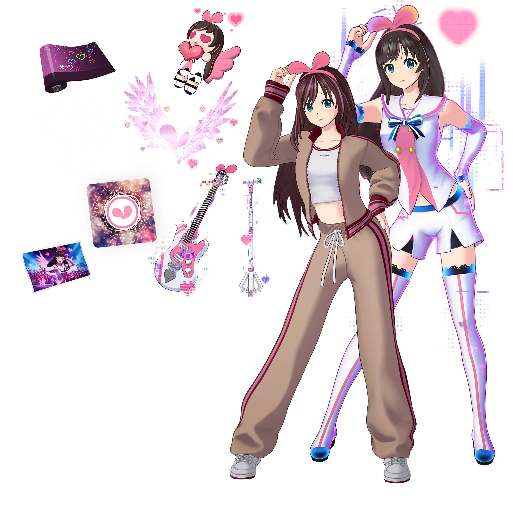 Kizuna Ai skin and accessories in Fortnite
