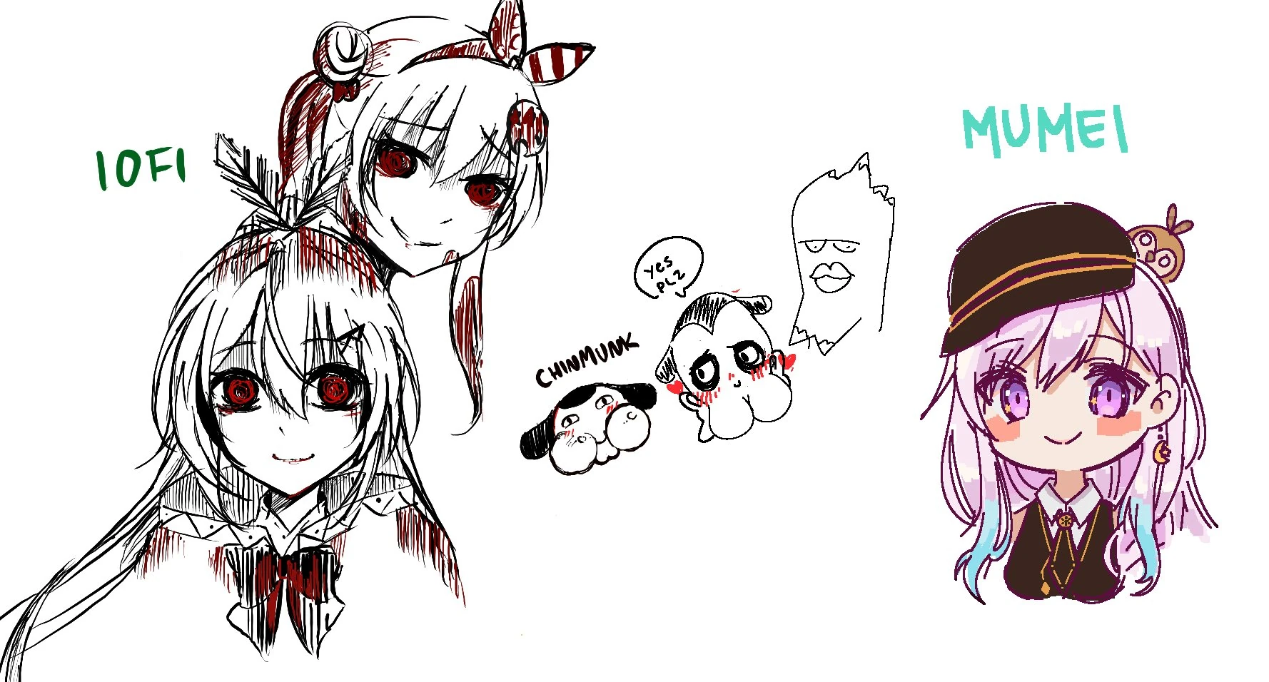 With Nanashi Mumei (by each other)