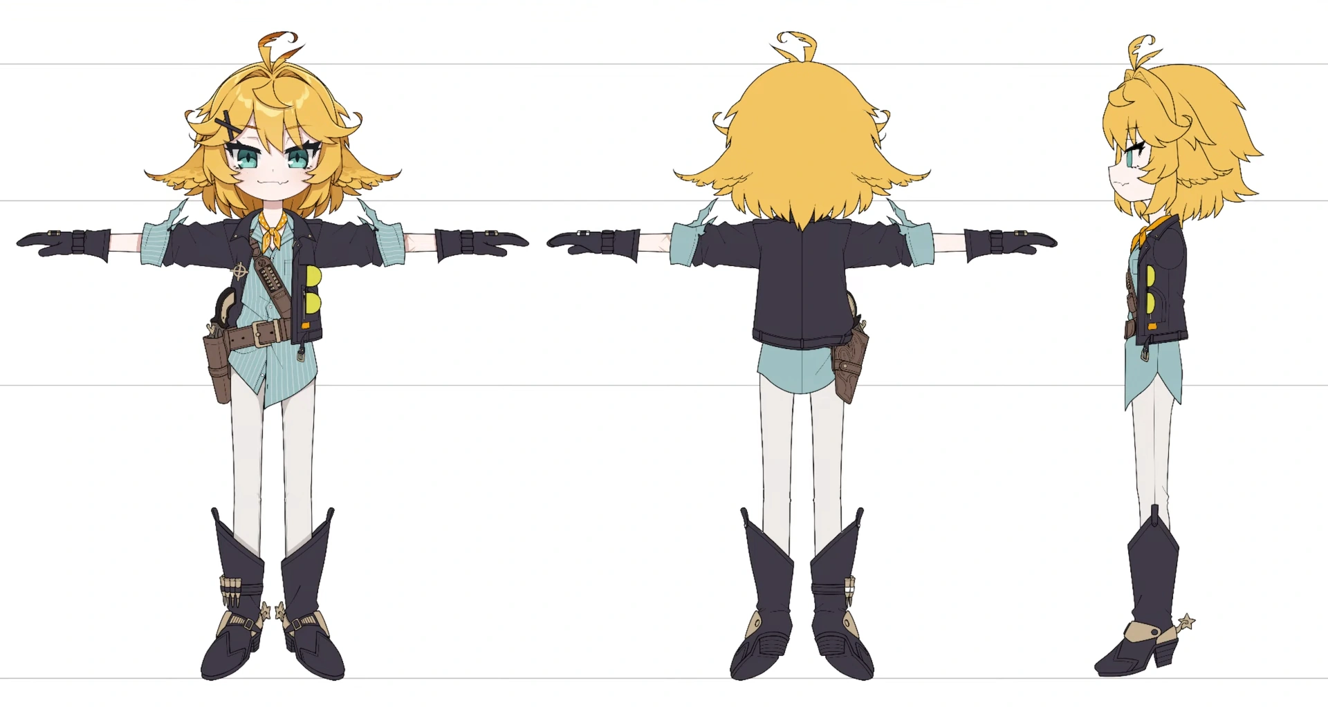 3D Semichibi Reference Sheet