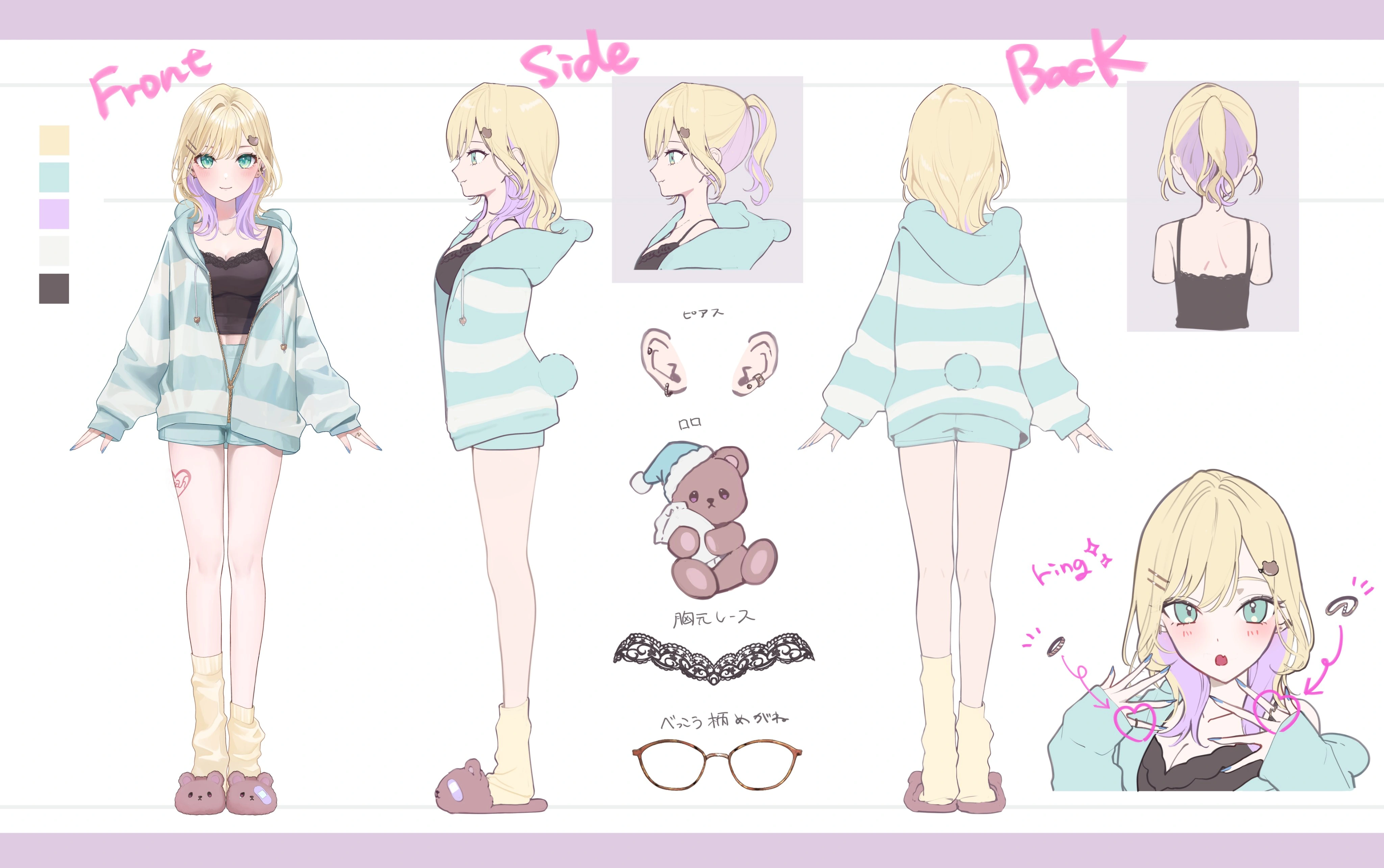 6th Costume Reference Sheet