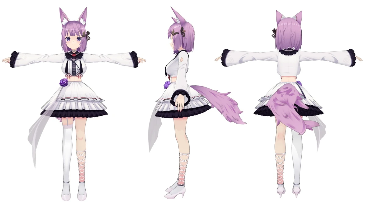 3D Stage Costume Reference Sheet