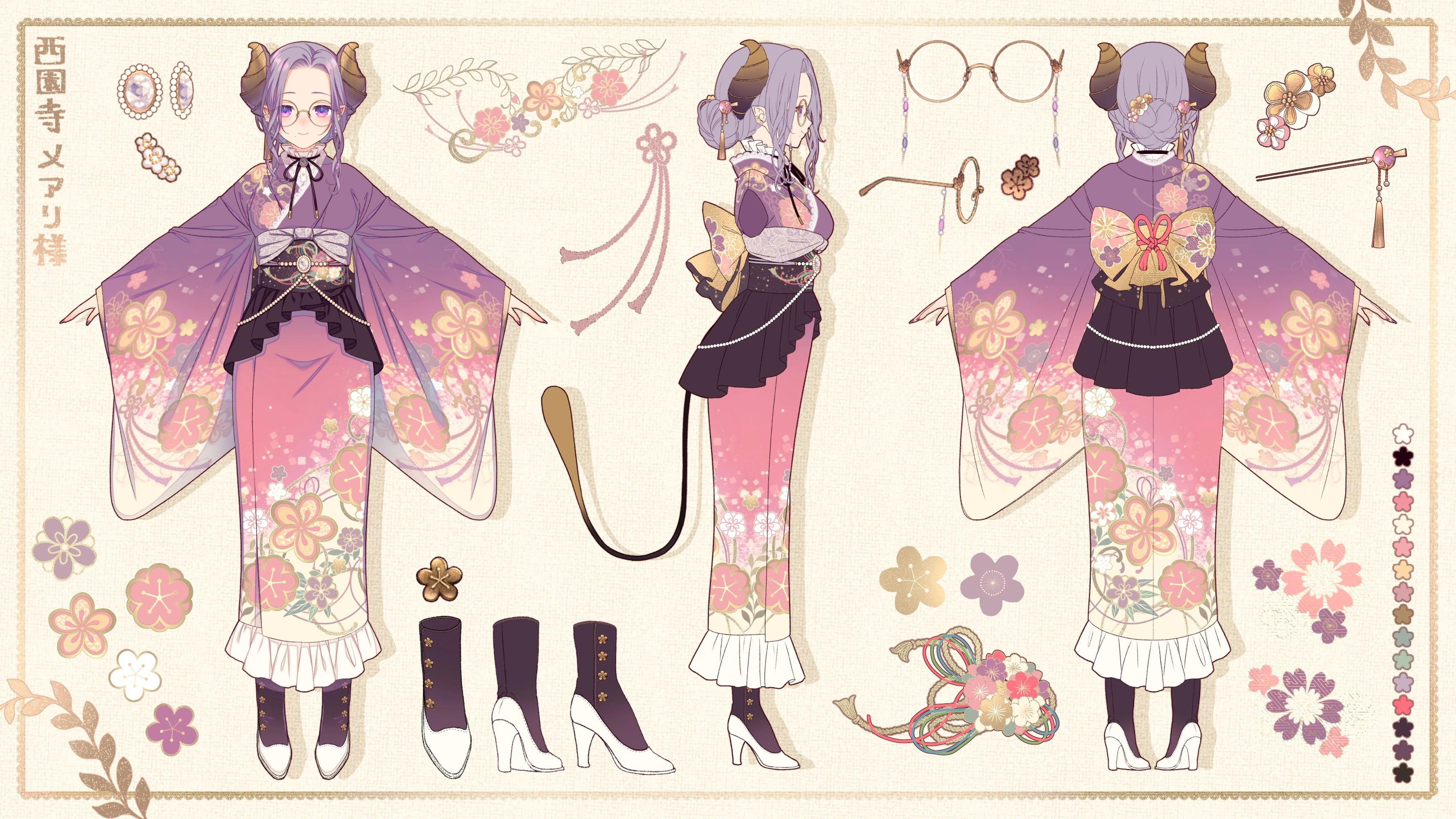 Kimono Reference Sheet by [https://x.com/n_kamui/status/1714983182297333788 Kamui Natsuki]