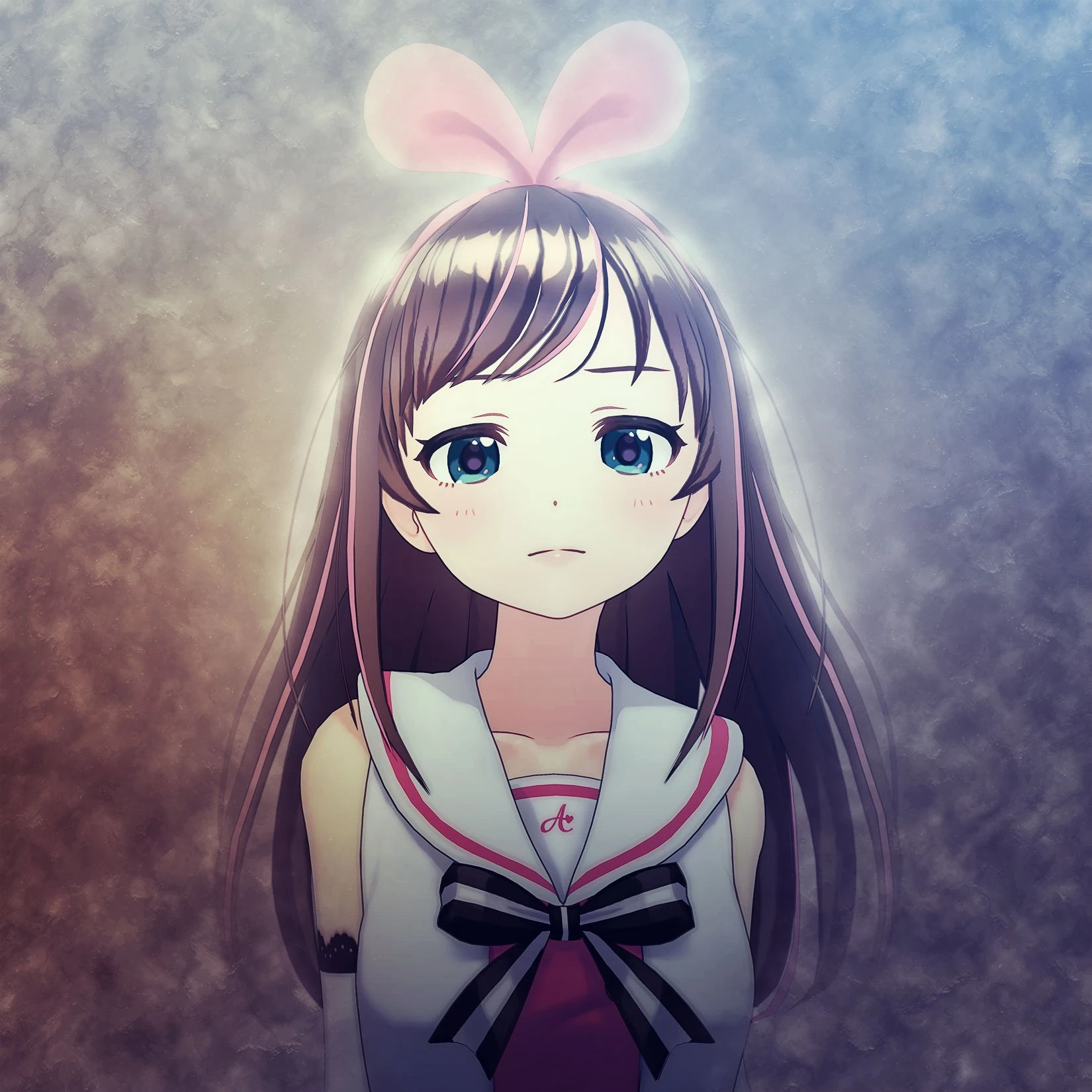 Kizuna AI official portrait (used to advertise her musical ventures)