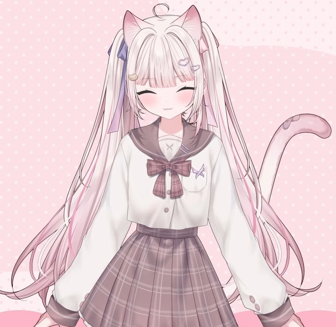 2nd Outfit Cat Girl Half Shot with Twintails