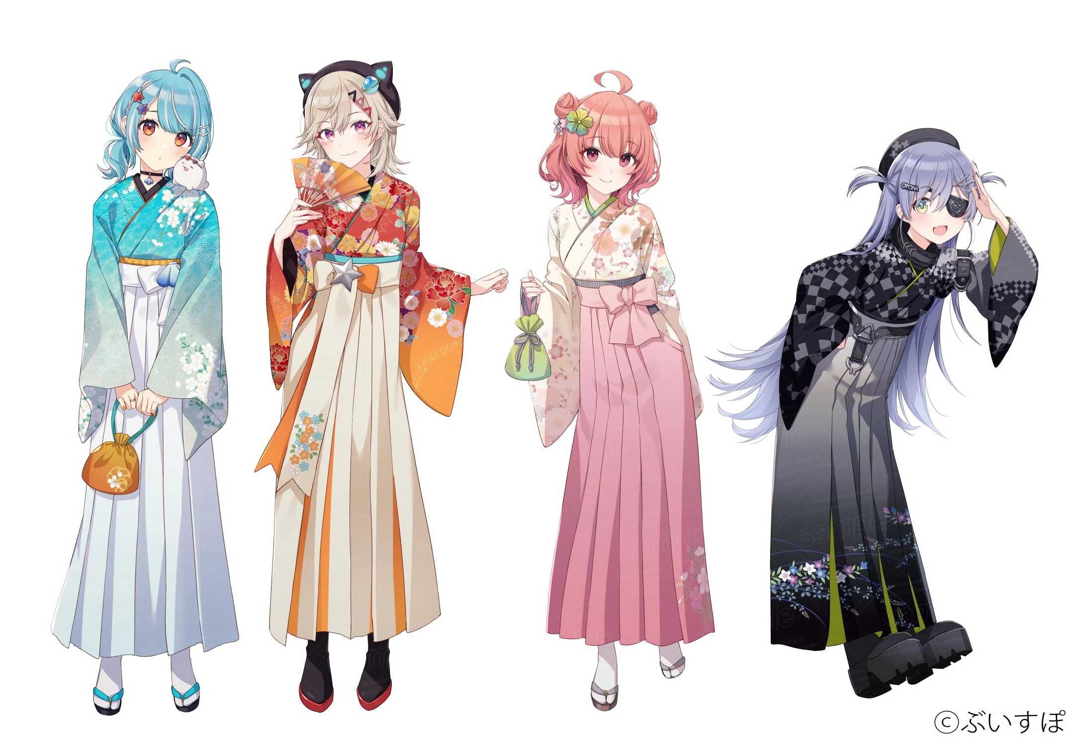 VSPO! Happy New Year 2024 Illustration<br>by [https://x.com/ttomarii/status/1784564758546653306 Umenoshii]