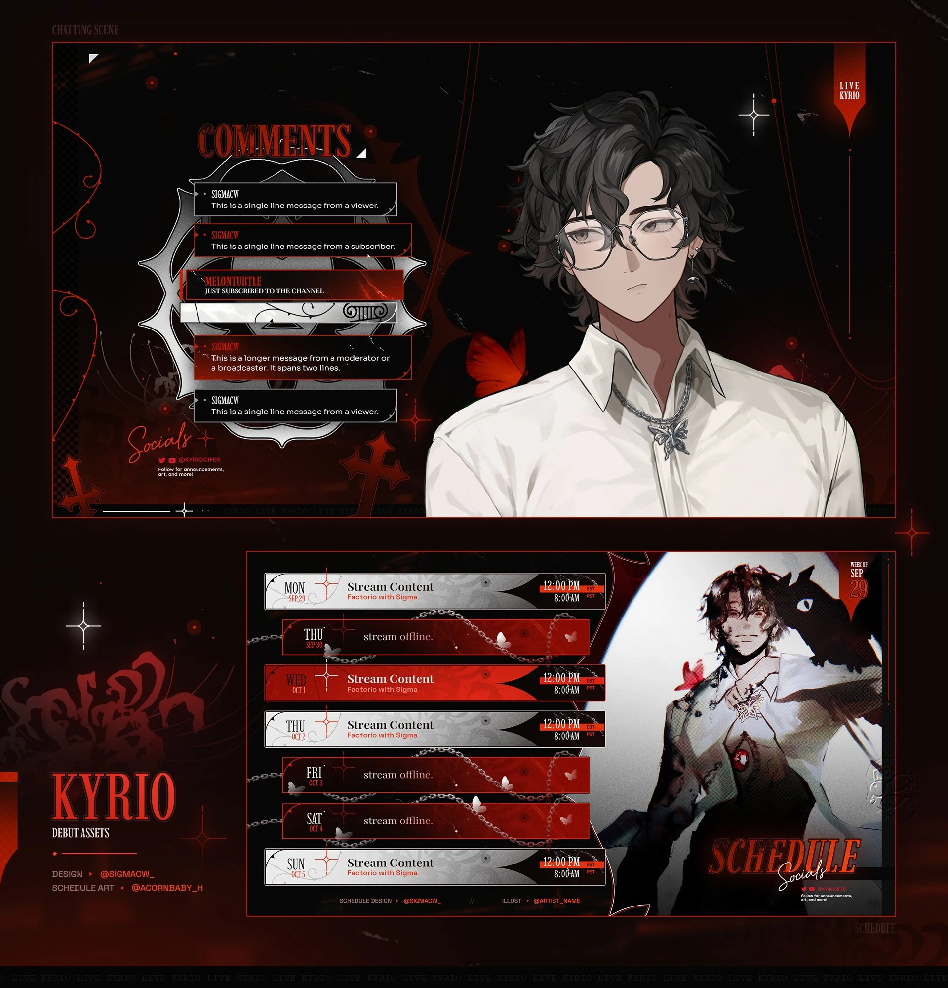 Schedule and Chat Overlay by SigmaCW