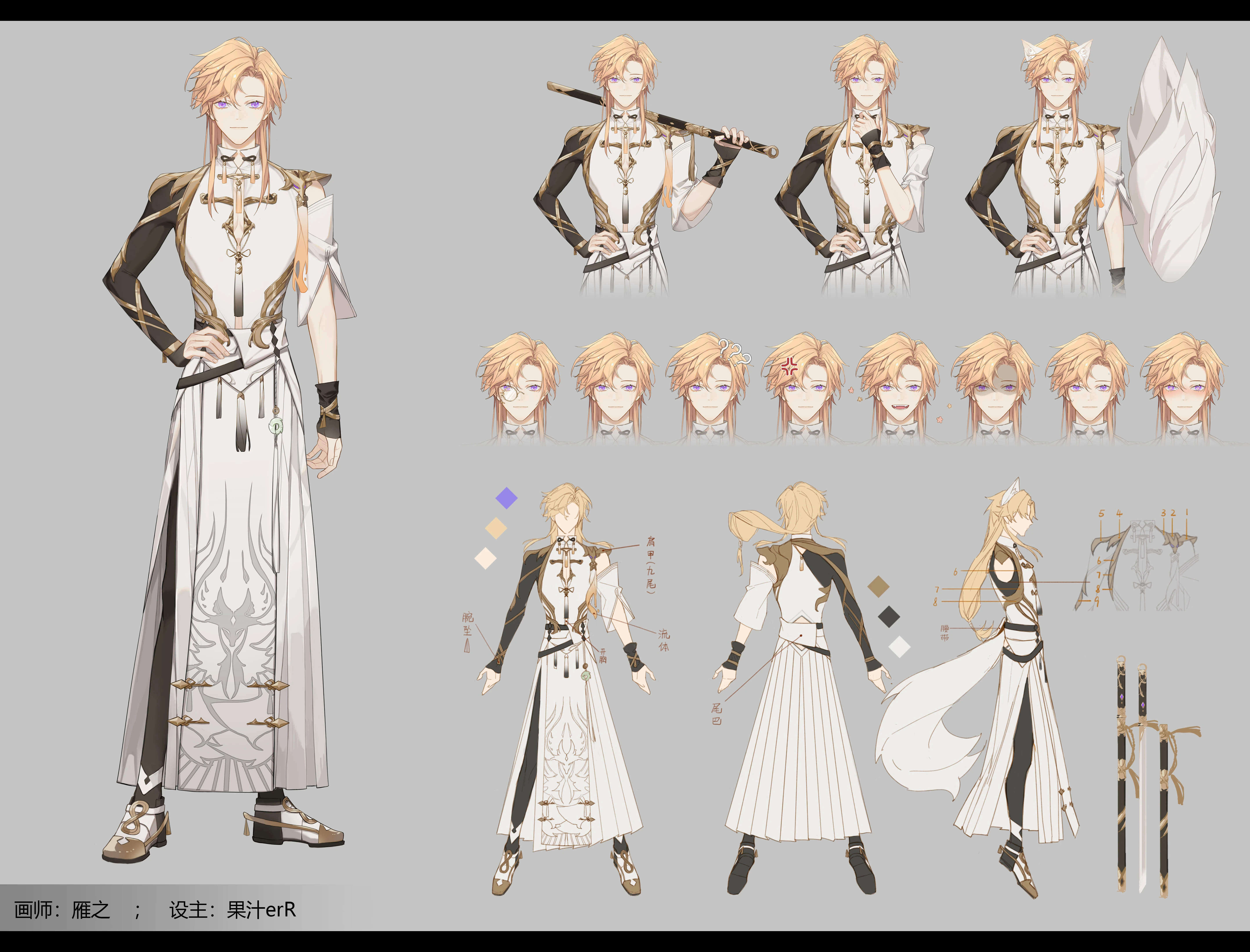 Main model reference sheet