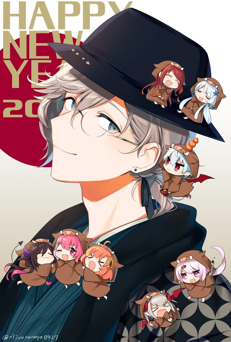 NIJISANJI Gamers Happy New Year 2019 Illustration<br>by Ninahachi