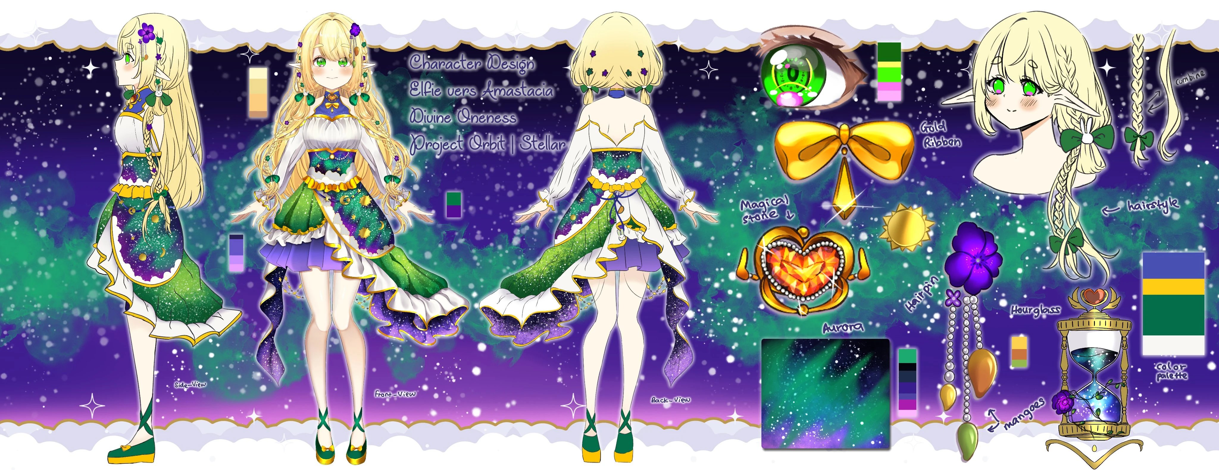 Elfie's Live2D model concept illustration