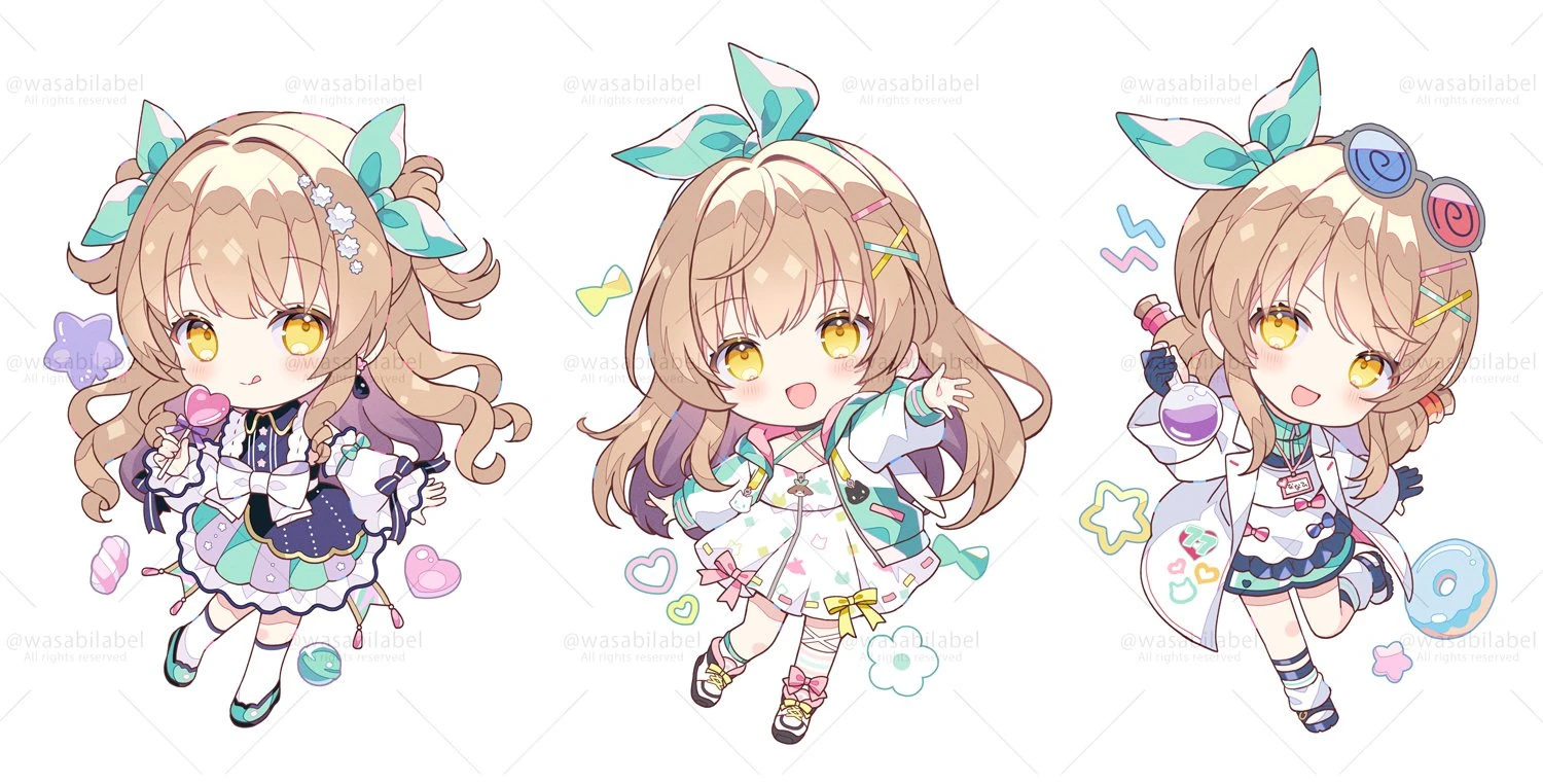 3rd Live "Sugary Bouquet" SD Illustrations<br>by Wasabi