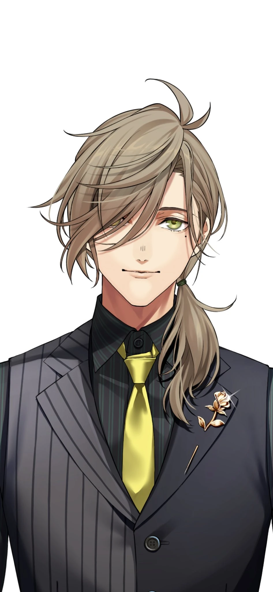 Formal Clothes With Side Ponytail Hairstyle