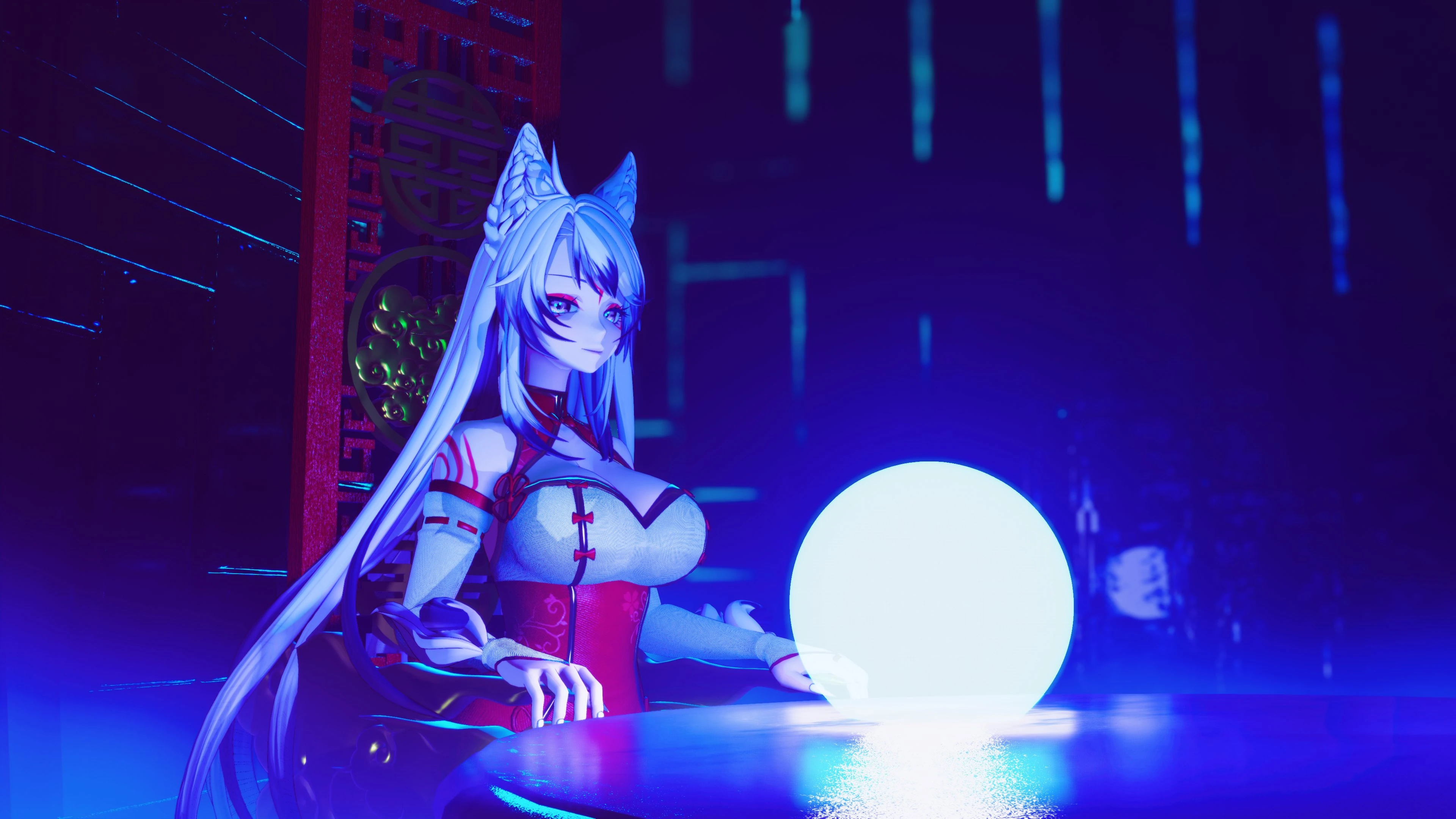 Silvervale pondering her orb