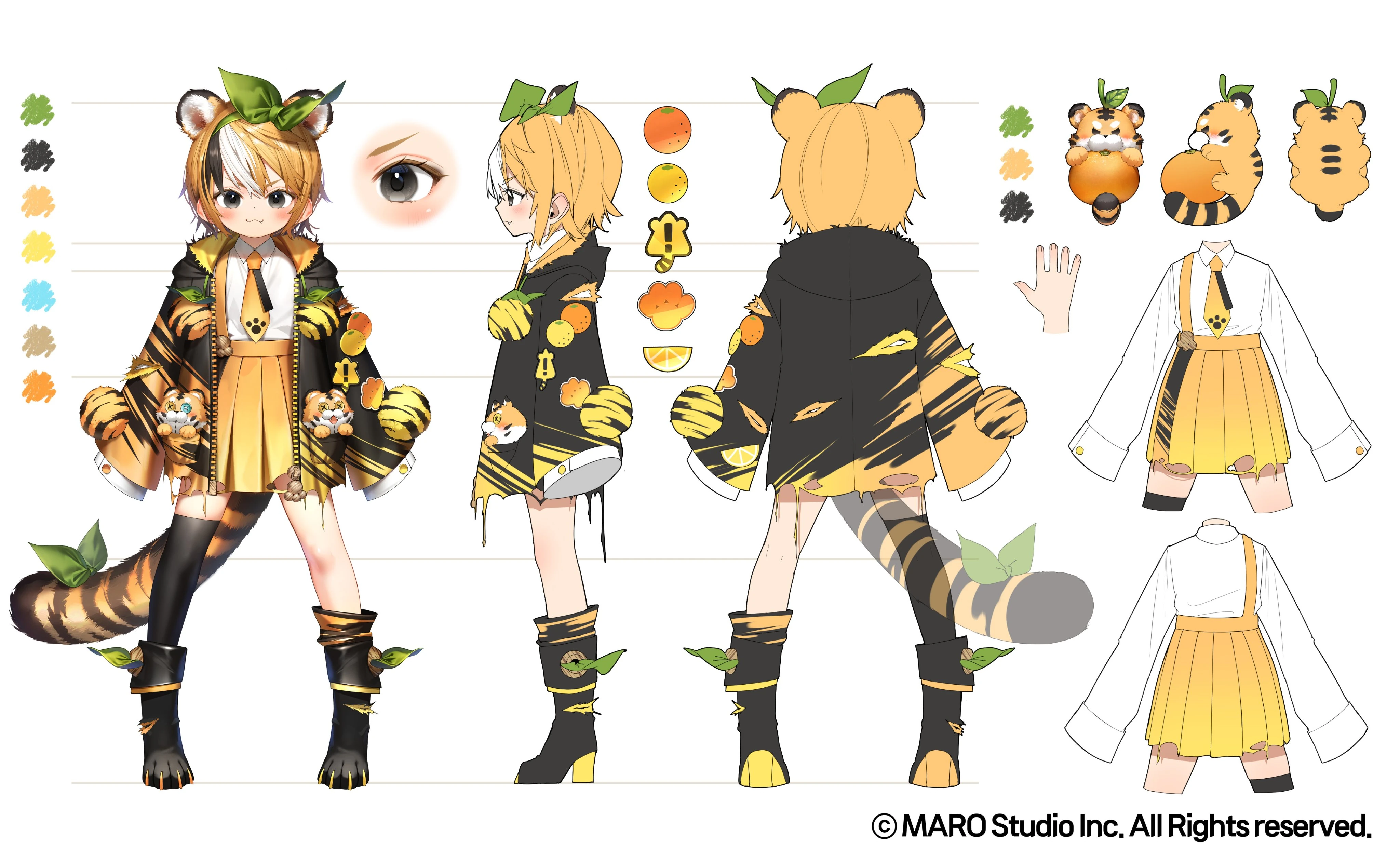 Tomomi Toraya character reference sheet