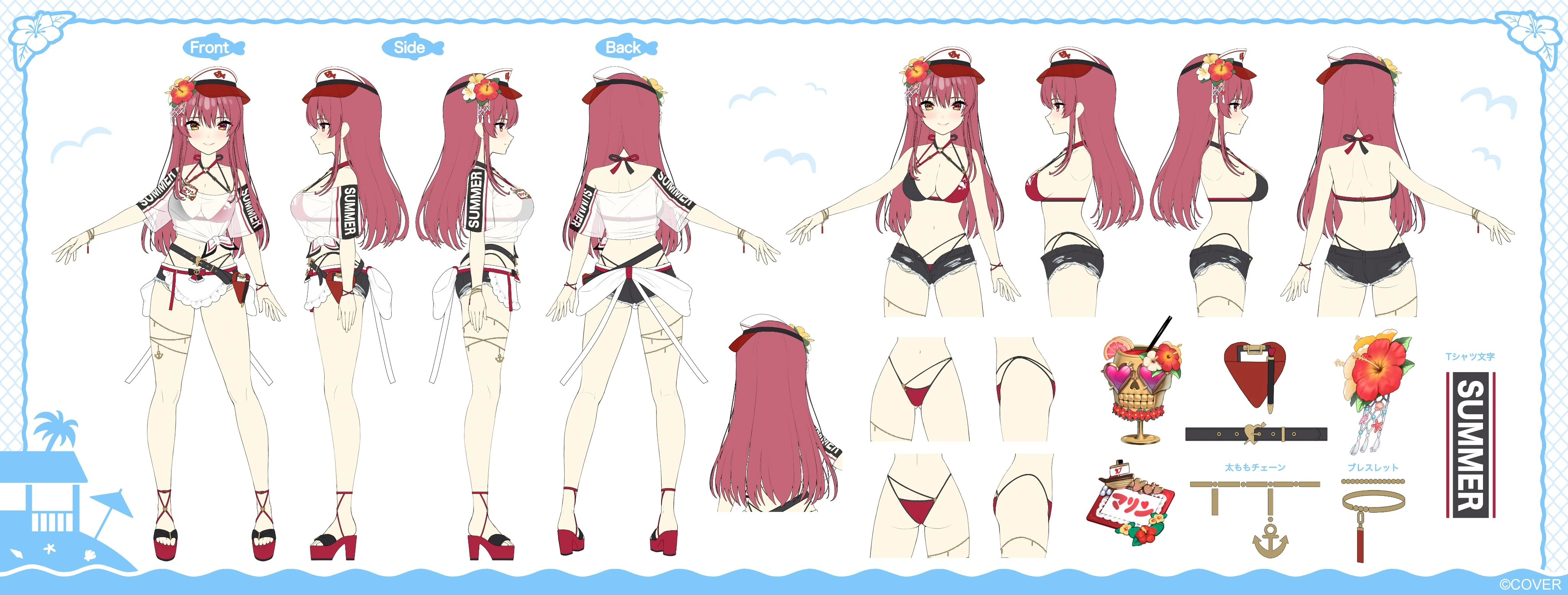 holonatsu Paradise Costume Reference Sheet