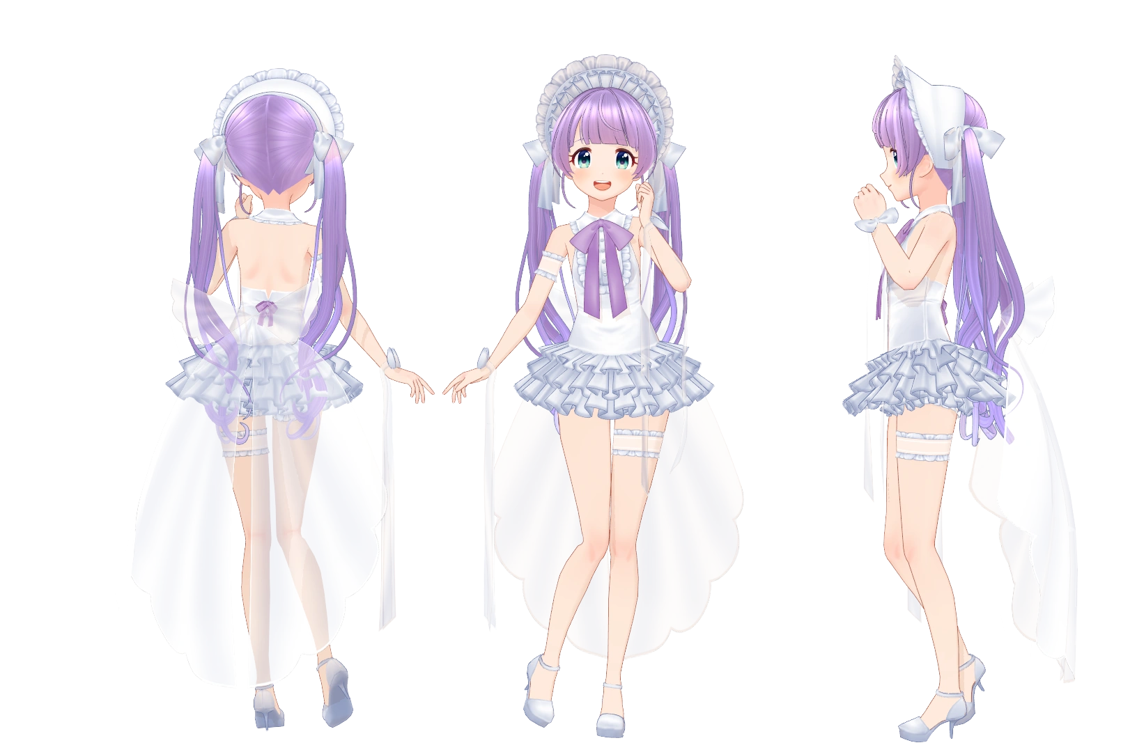 White Bonnet Outfit