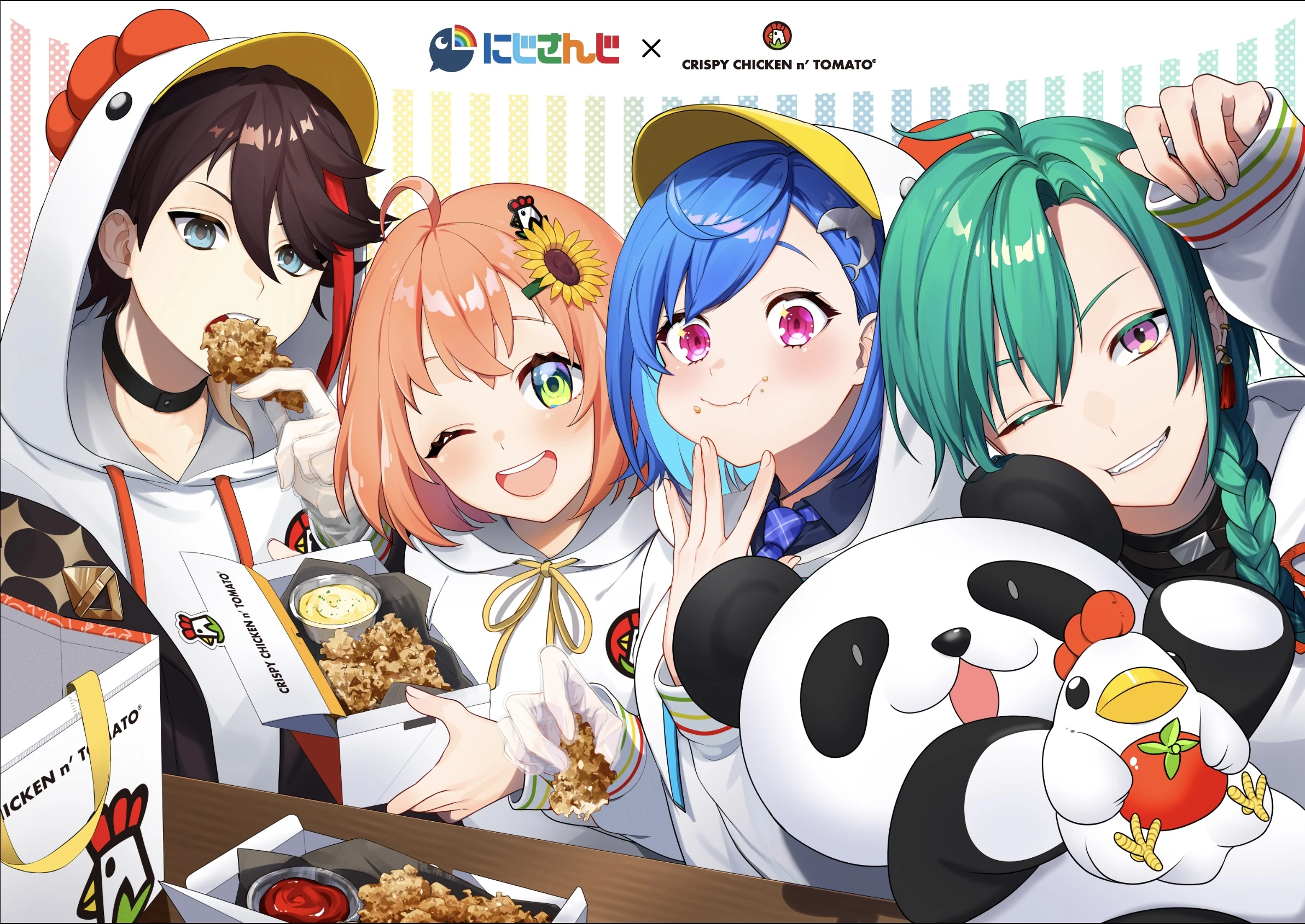 NIJISANJI x CRISPY CHICKEN n' TOMATO Illustration
