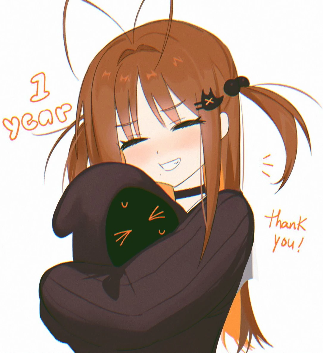 Nino hugging ninoist. 1 year anniversary drawing by Nino
