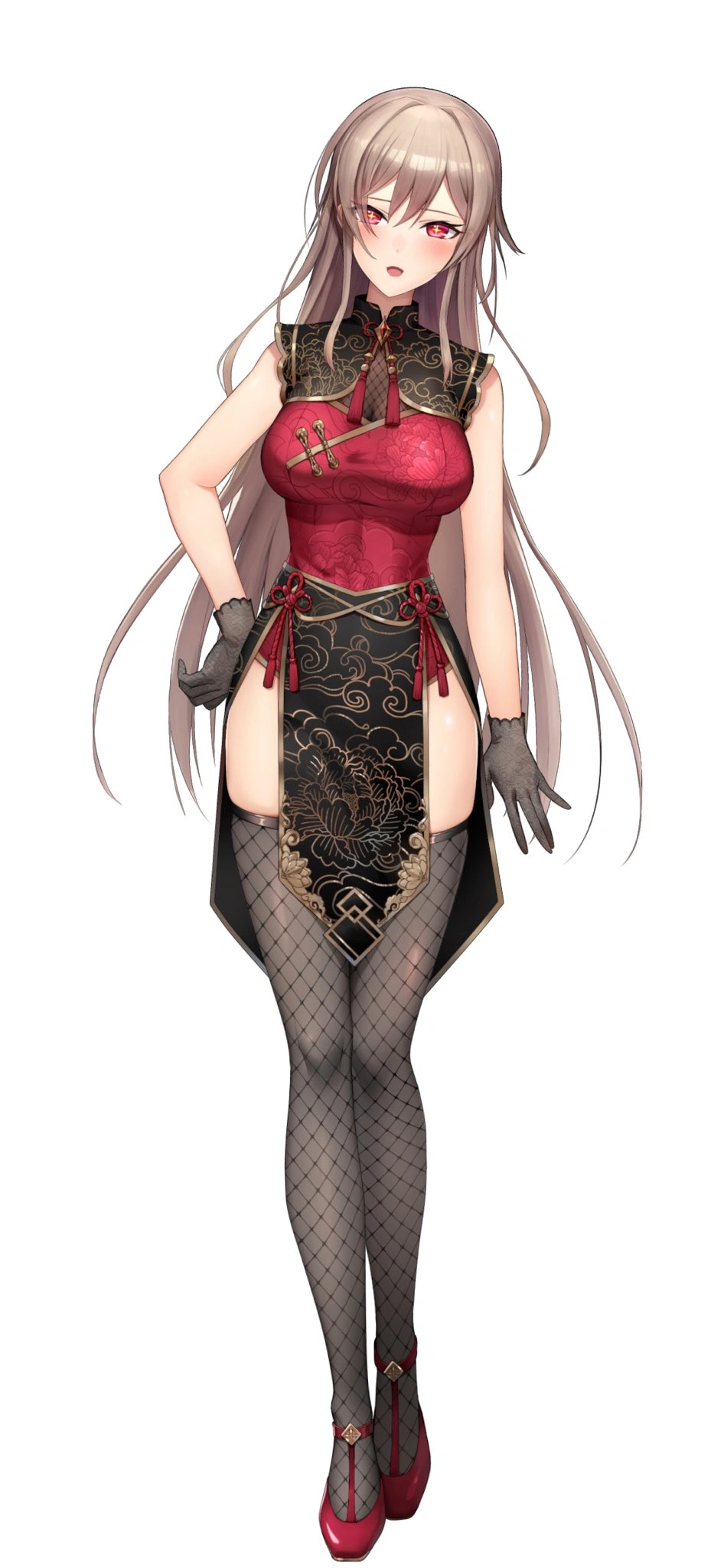 Chinese Outfit Without Fur Shawl and Long Skirt
