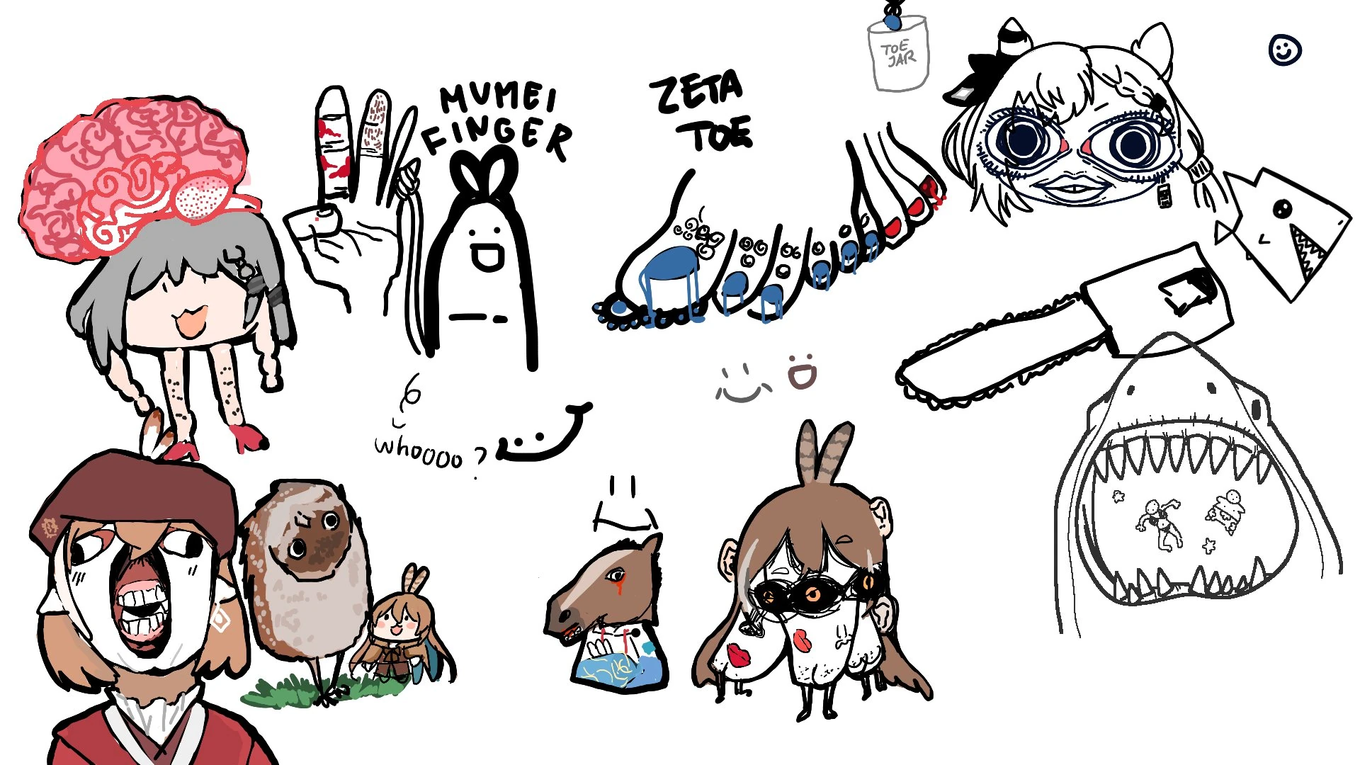 Zeta and Mumei from a doodle stream