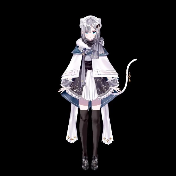 4th Outfit (Cat Ear Beret & Cape) Full Body