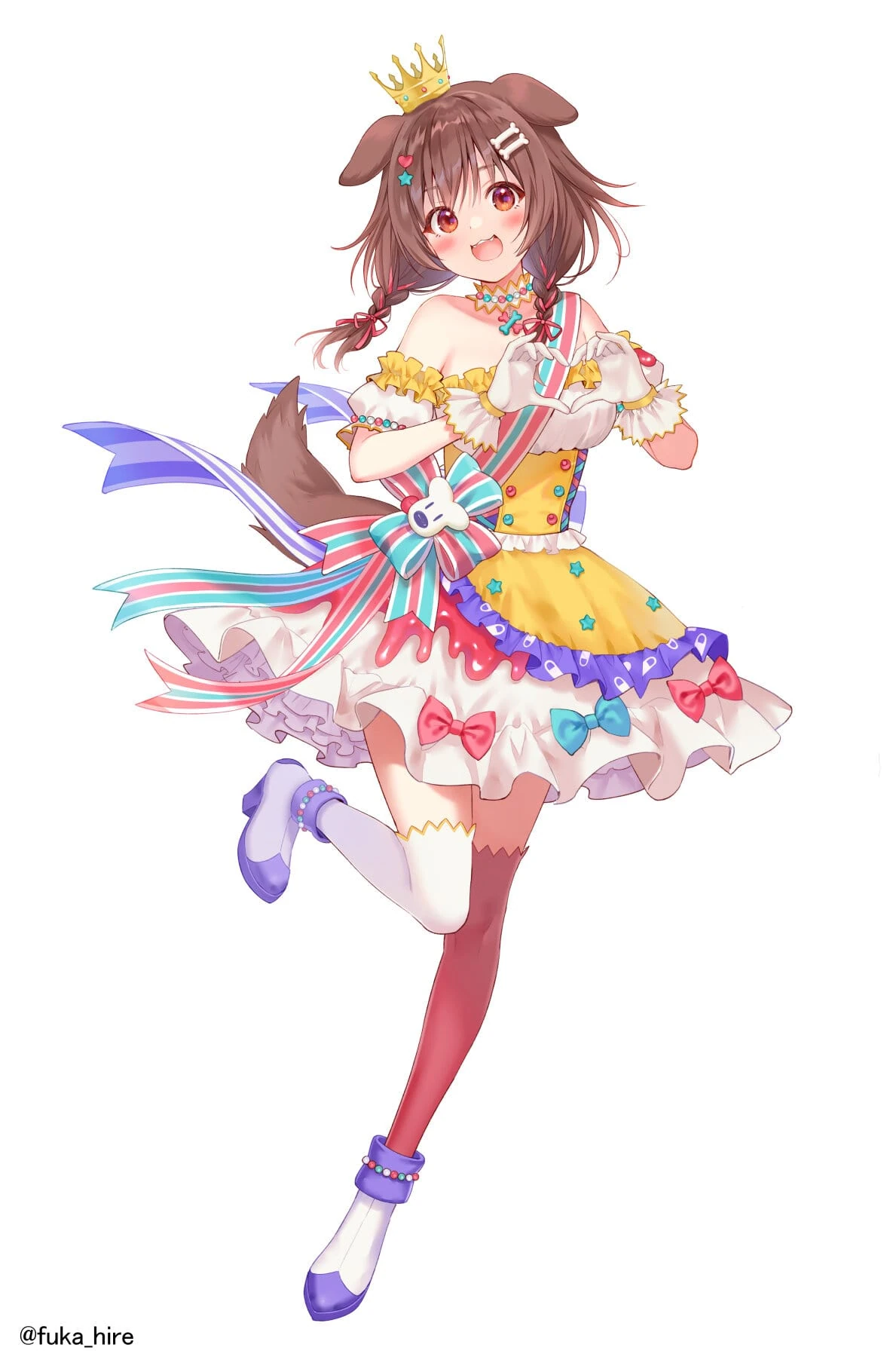SAIKYO TENSAI WANDERFUL WORLD of KORONE Illustration<br>by Fukahire