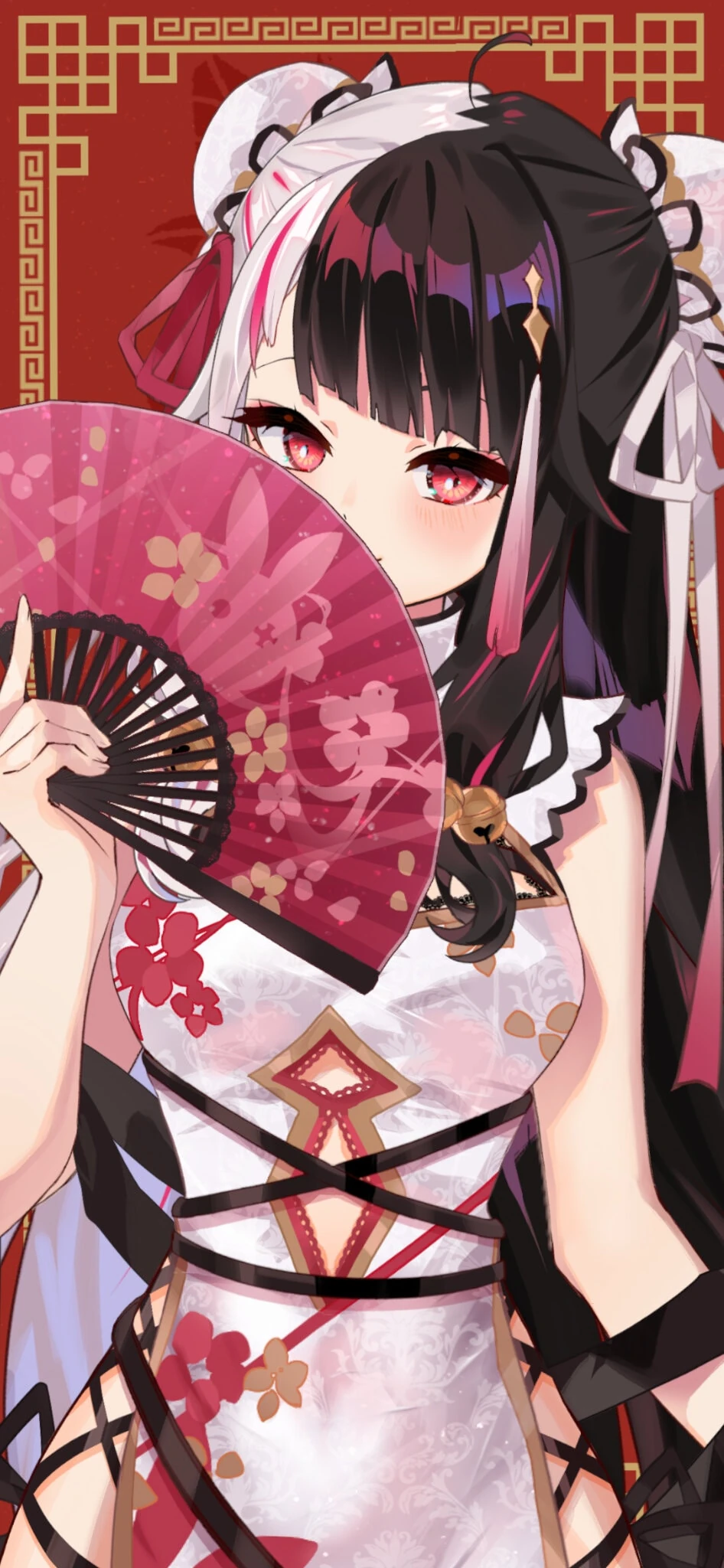Chinese Outfit With Fan Accessory