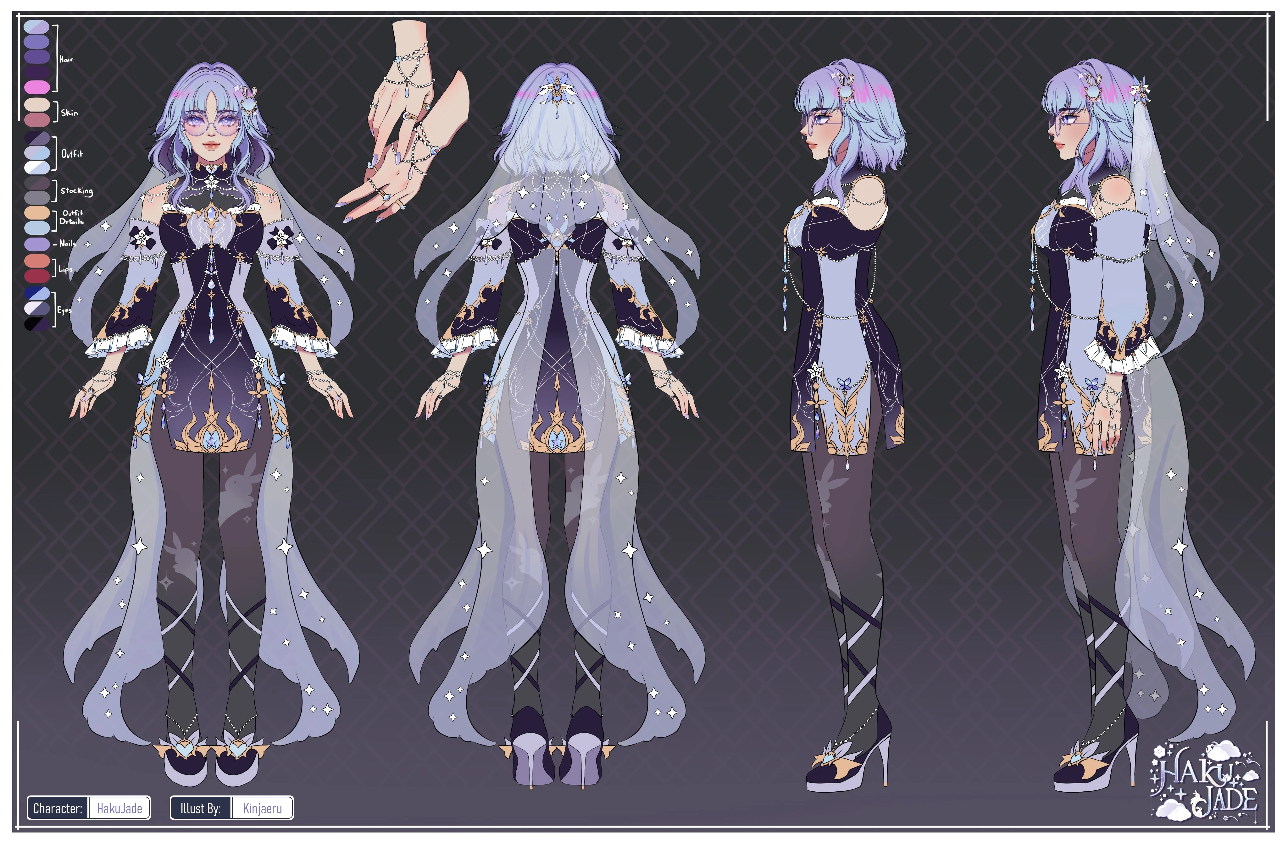 Haku Jade's Official Reference Sheet <br>by kinjaeru