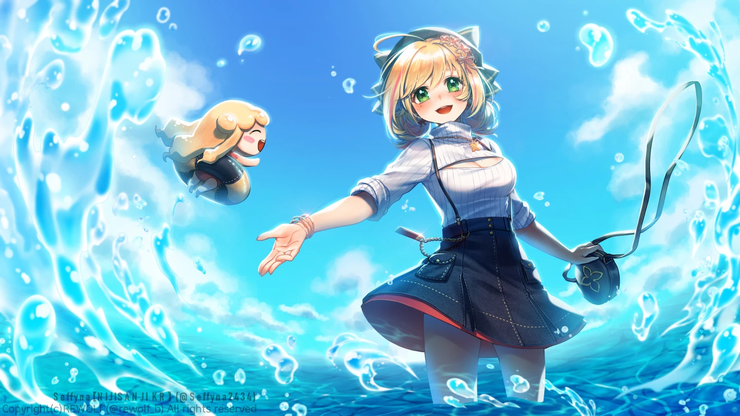Aoi Sangoshou Illustration<br>by Rewolf