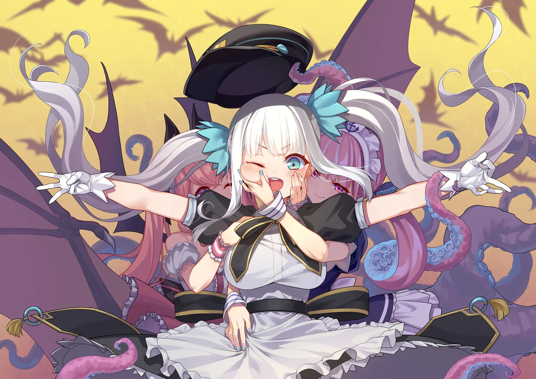 Umori Hinako and MeaAqua by Nue Owl