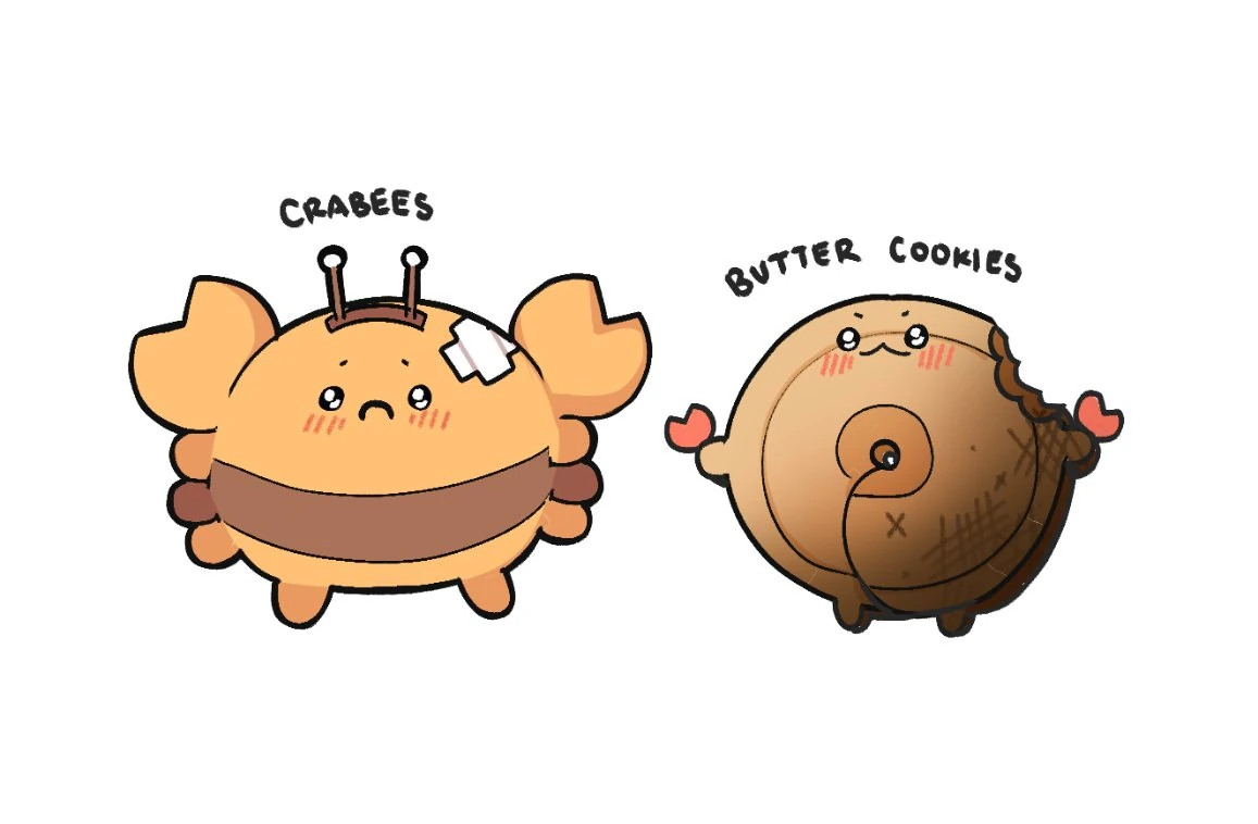 2025 Official Mascots Crabees and Butter Cookies