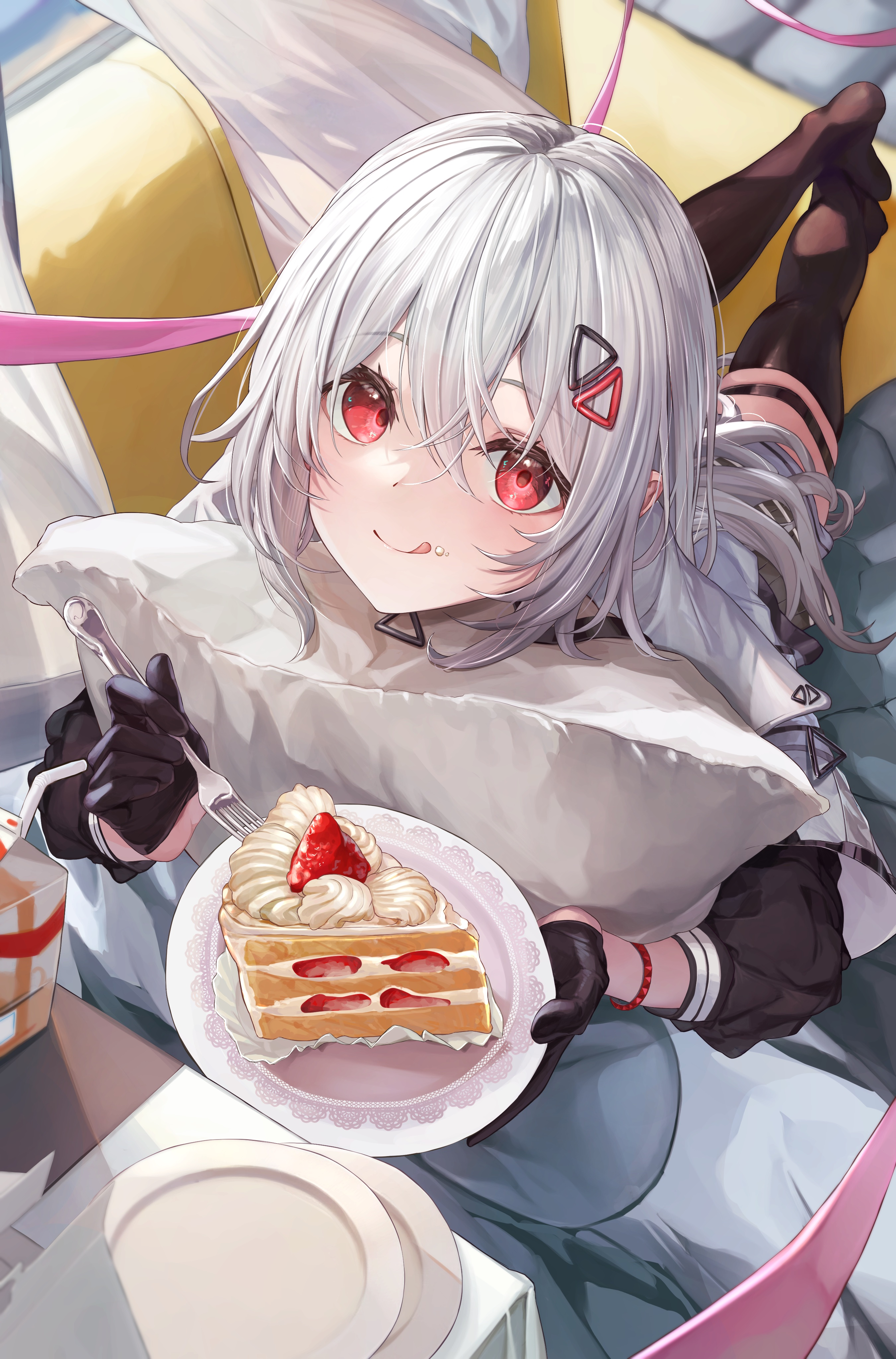 Commissioned fan art for her 50K congratulatory group card<br><small>Illustration by Mugi Matcha</small>