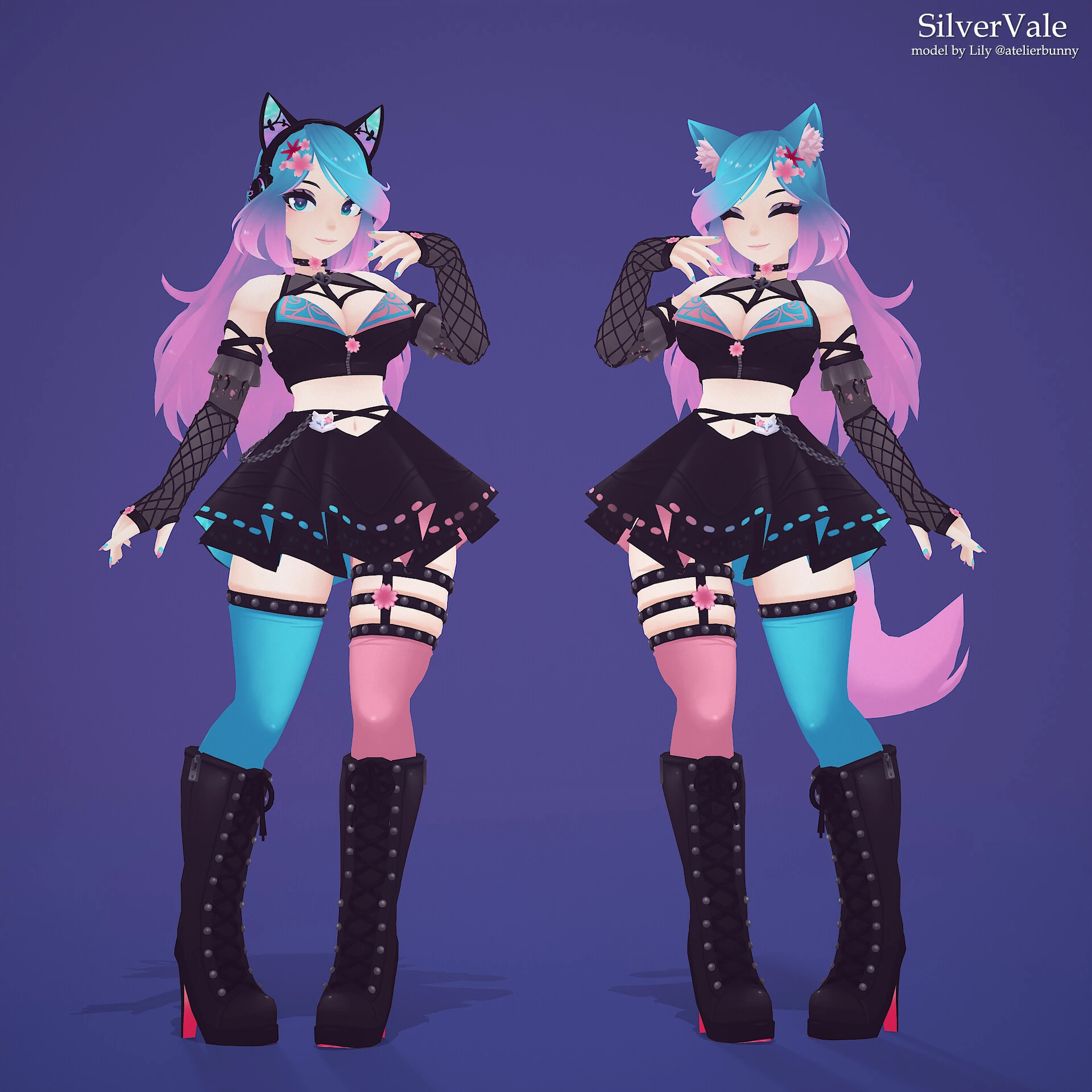 Silvervale VRC model ref by atelierbunny