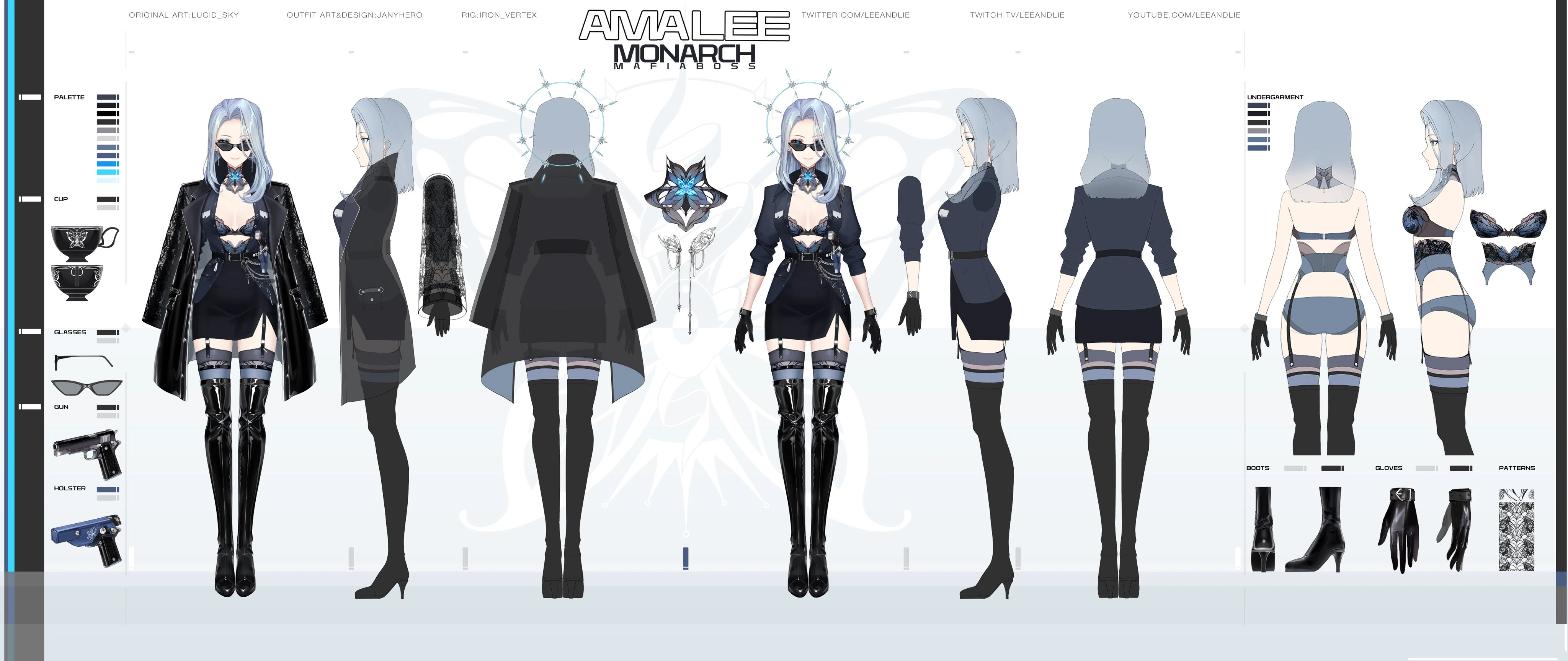 Mafia Monarch Outfit Reference Sheet
