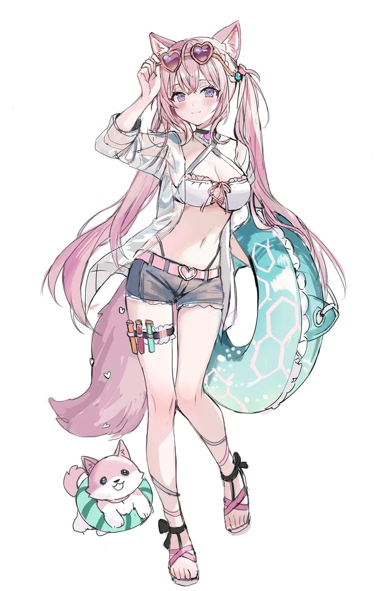 Summertime Outfit Illustration<br>by Momoco