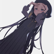 Shy Ina covering her forehead by Kuroboshi Kouhaku