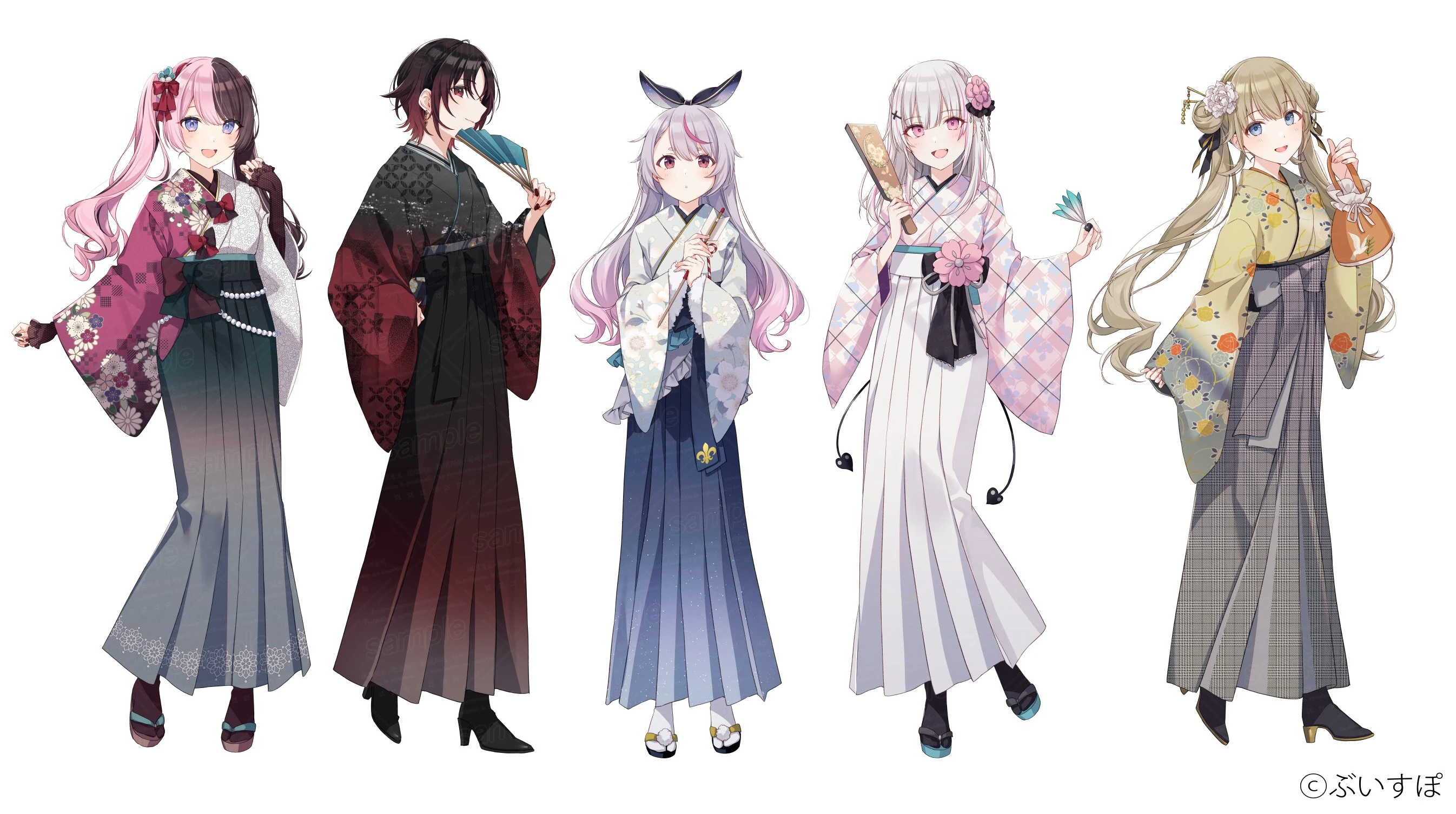 VSPO! Happy New Year 2024 Illustration<br>by [https://x.com/ttomarii/status/1784564758546653306 Umenoshii]