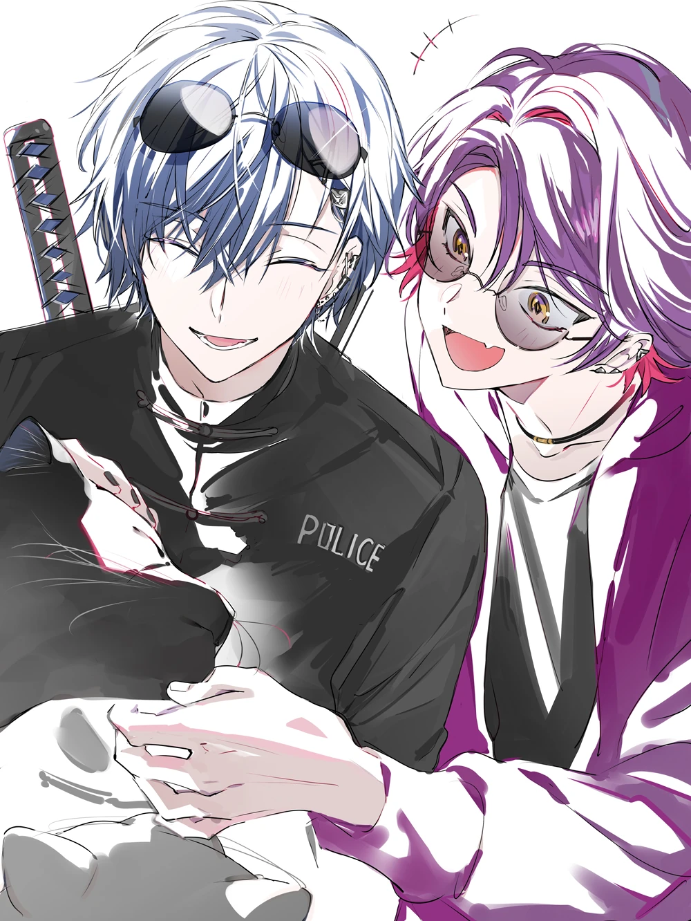 Watarai Hibari and Koyanagi Rou NijiGTA Illustration<br>by Suou
