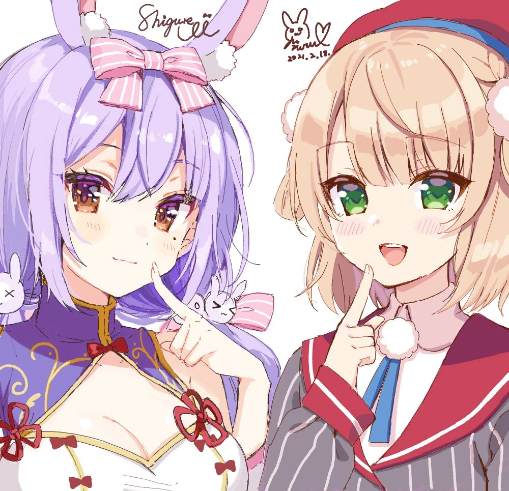 Ui and Himesaki Yuzuru<br>drawing collab stream