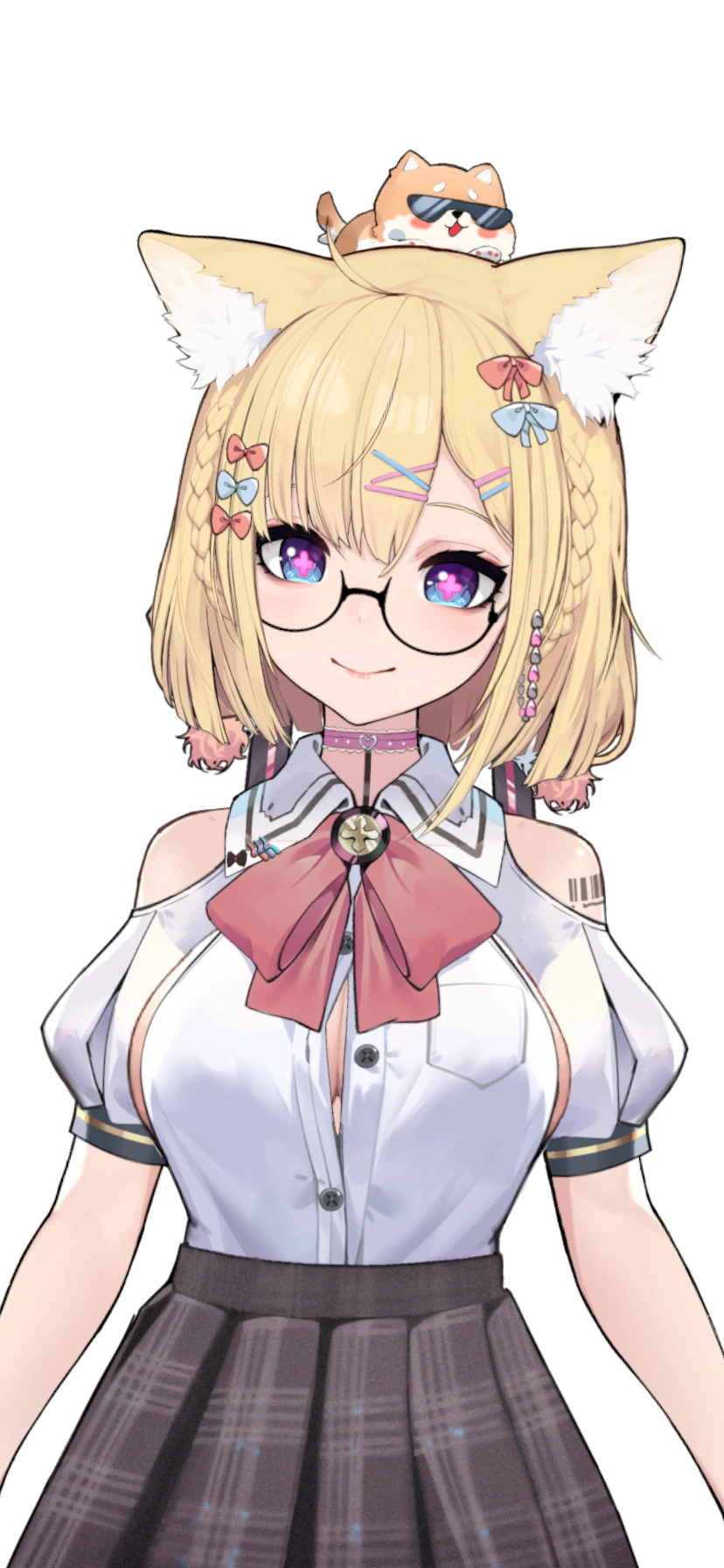 JK Uniform Without Sweater and With Bob-Cut Hairstyle