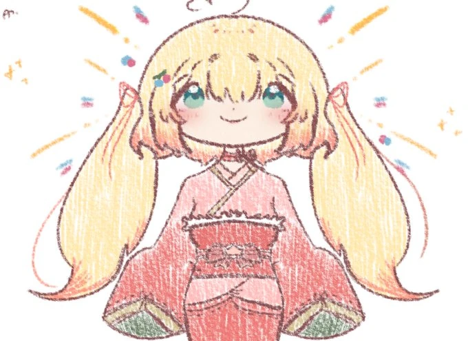 Keiki wearing a yukata by @AmNene0