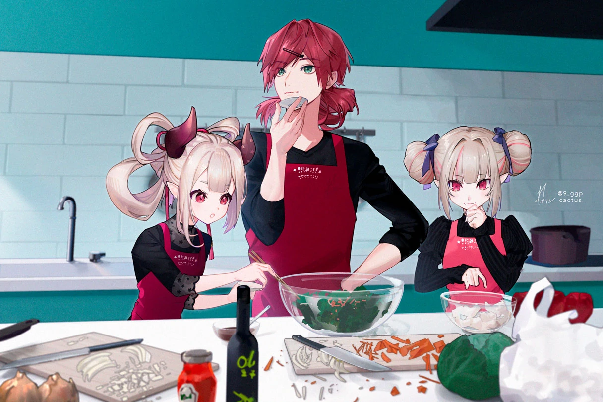 Makaino Ririmu, Naraka, and Lauren Iroas<br>by Haniwa