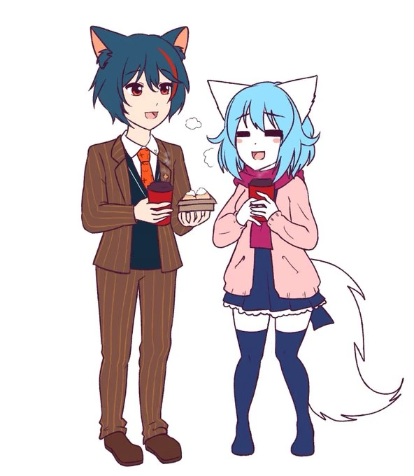 Merry and Wolfychu by Wolfychu