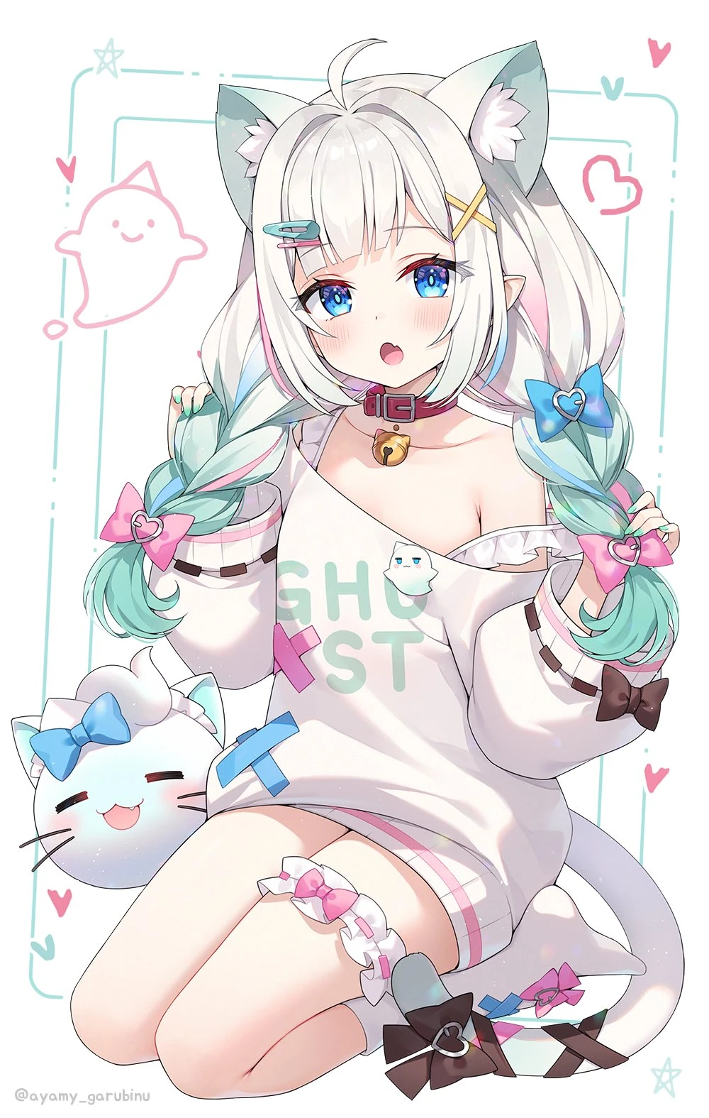 Otaku Neko Outfit Illustration by Ayamy