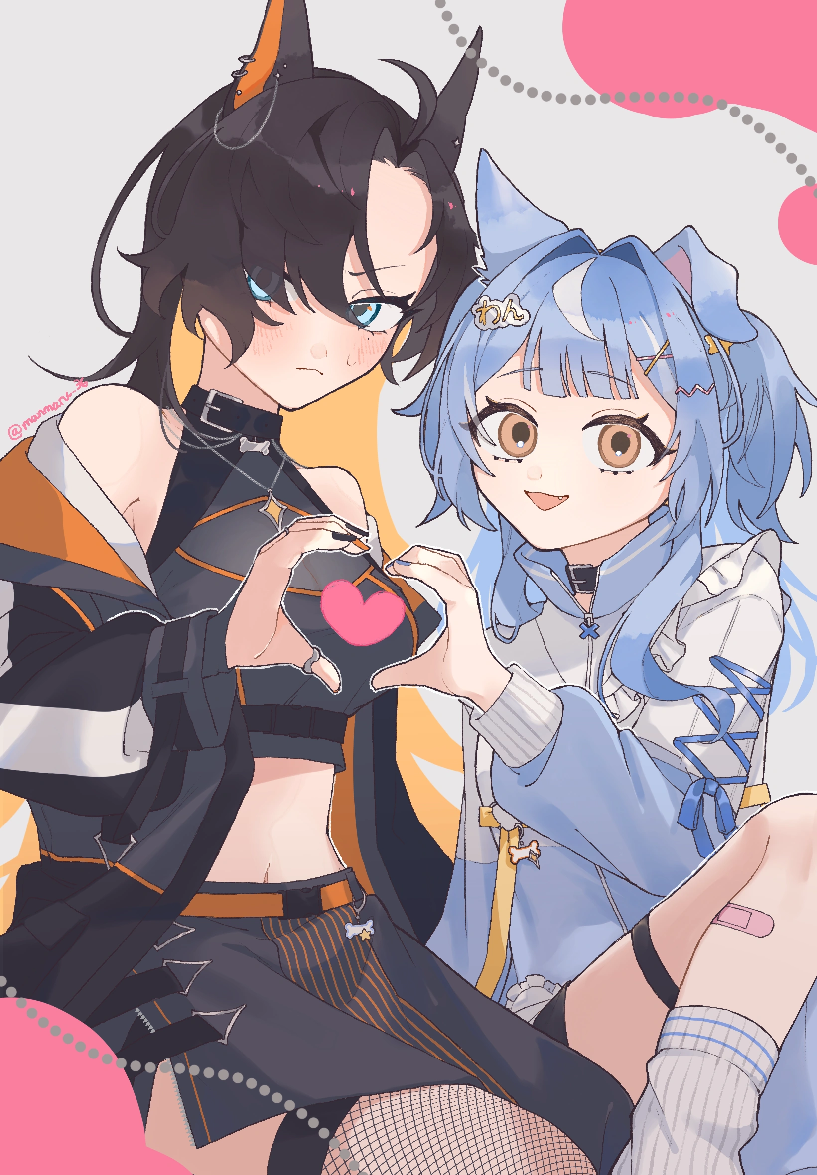 Ruru and nana giving the fans a heart by manmaru_36