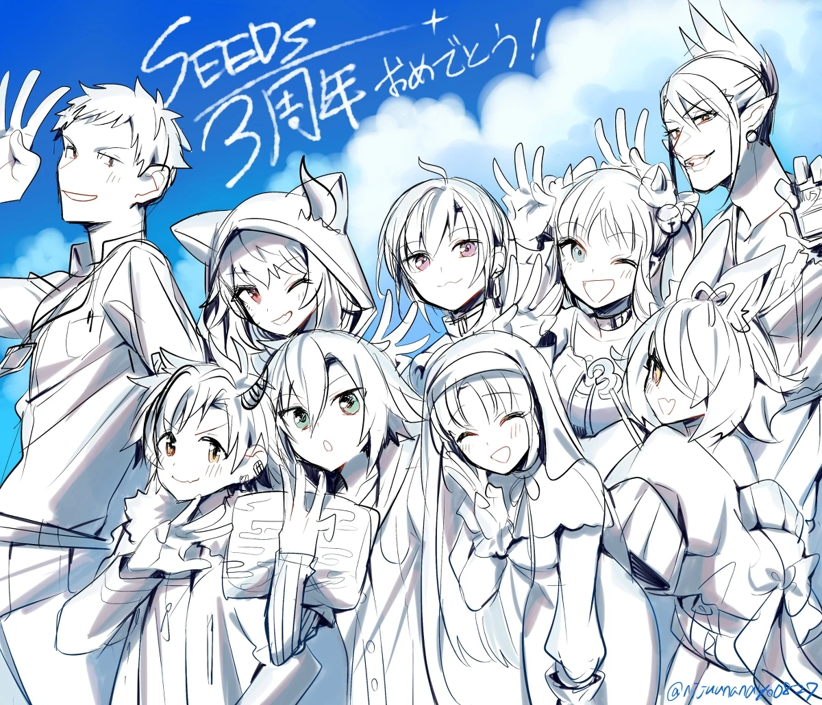NIJISANJI SEEDS 1st Generation Third Anniversary Illustration<br>by Ninahachi