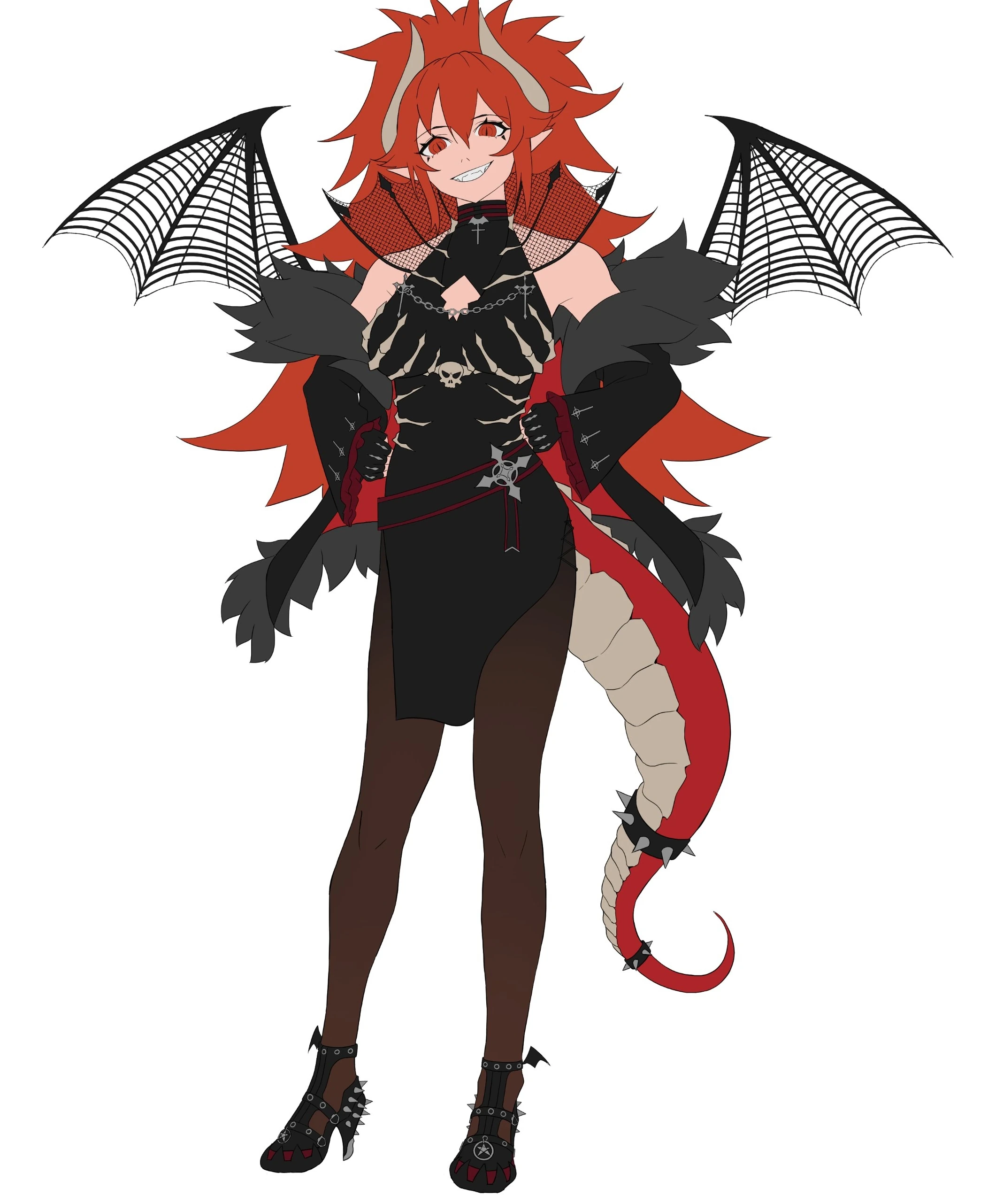 Zentreya Vampire dragon demon but with bone wings by KuroiEnpitsu