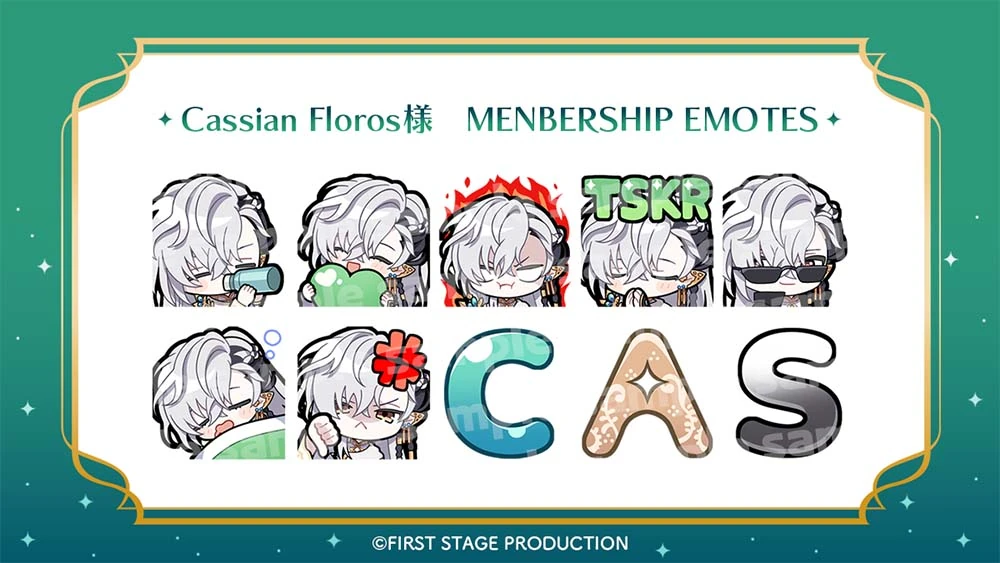 Membership emotes by Mame Shinoda