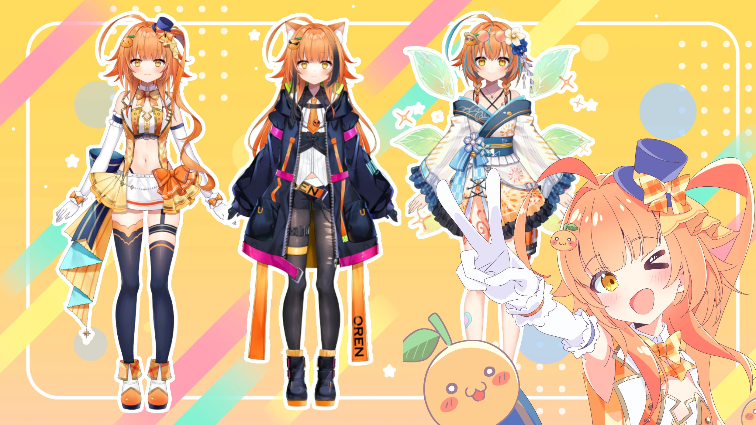Model 2.0 1st, 2nd and 3rd 2D Costumes